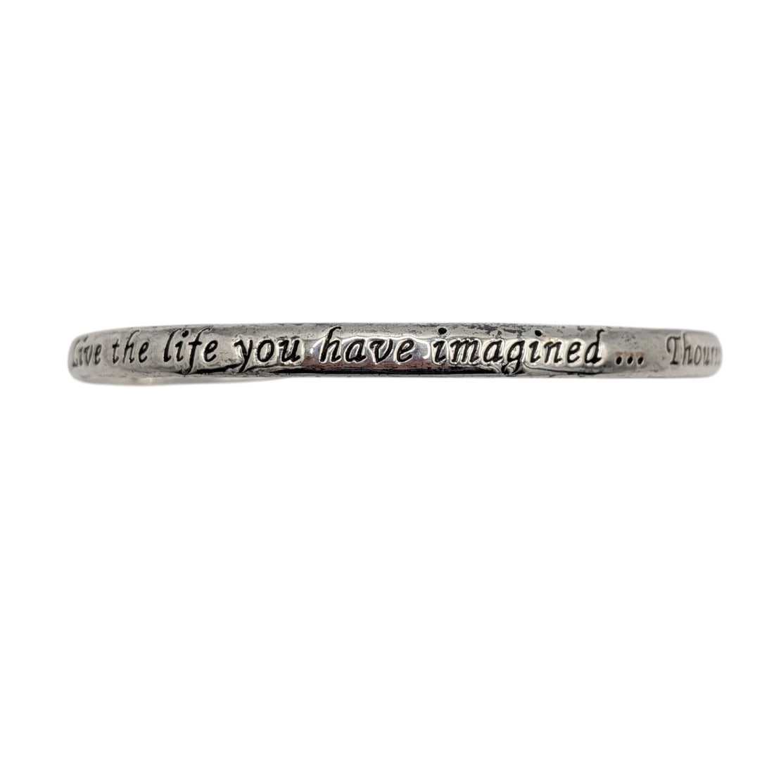 Signed Sterling Silver Thoreau Cuff Bracelet (1 of 6)