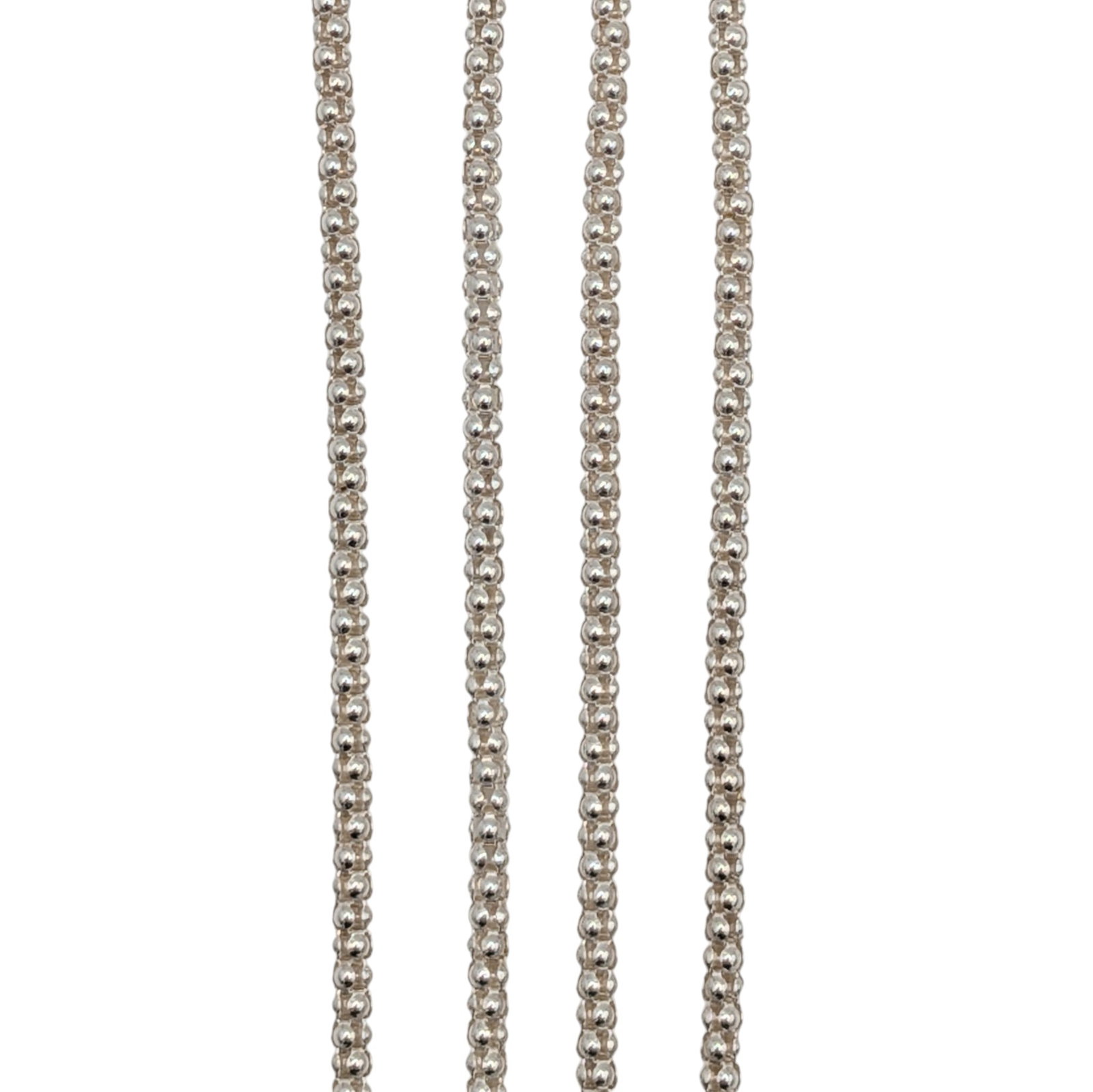 Signed Italian Sterling Silver 2mm Rounded Chain Necklace (1 of 3)