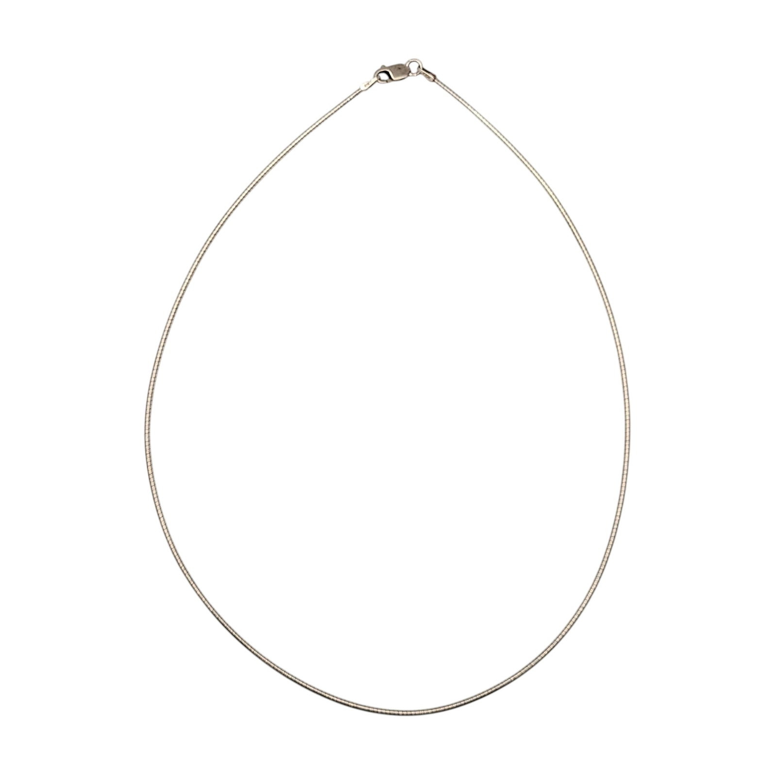 Signed Italian Sterling Silver 1mm Wrapped Snake Chain Necklace (1 of 3)