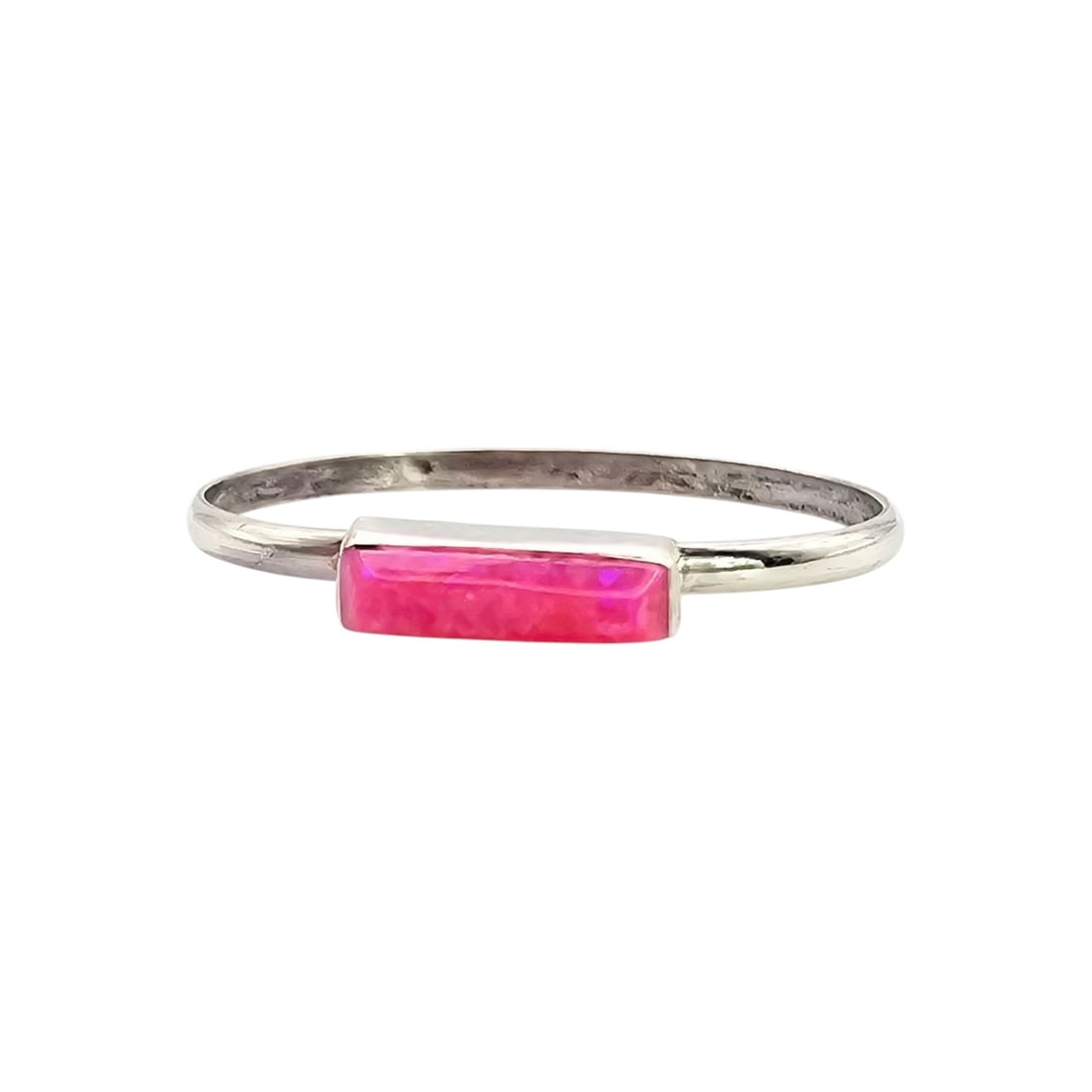 Troy Dosedo Zuni Opal Sterling Silver Ring Size 6.75 0.6 G: Troy Dosedo Zuni Opal Sterling Silver Ring Size 6.75 0.6 G