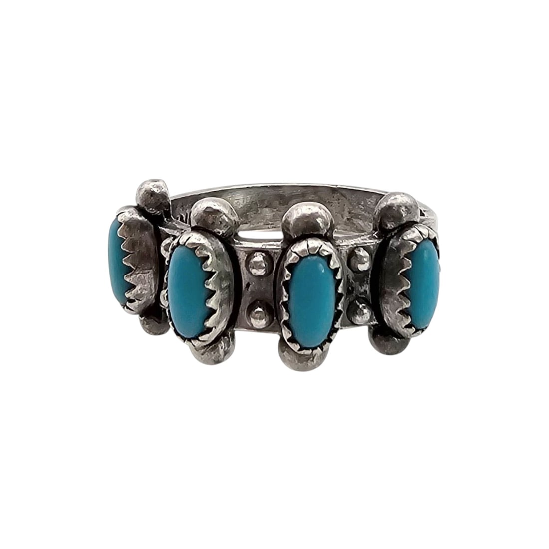 Navajo Turquoise Sterling Silver Ring Size 4.75 3 G: Navajo Turquoise Sterling Silver Ring Size 4.75 3 G