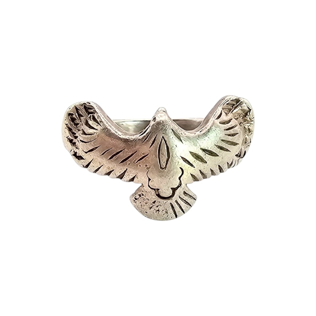 Southwestern Sterling Silver Eagle Ring Size 4.75 3.3 G (1 of 4)