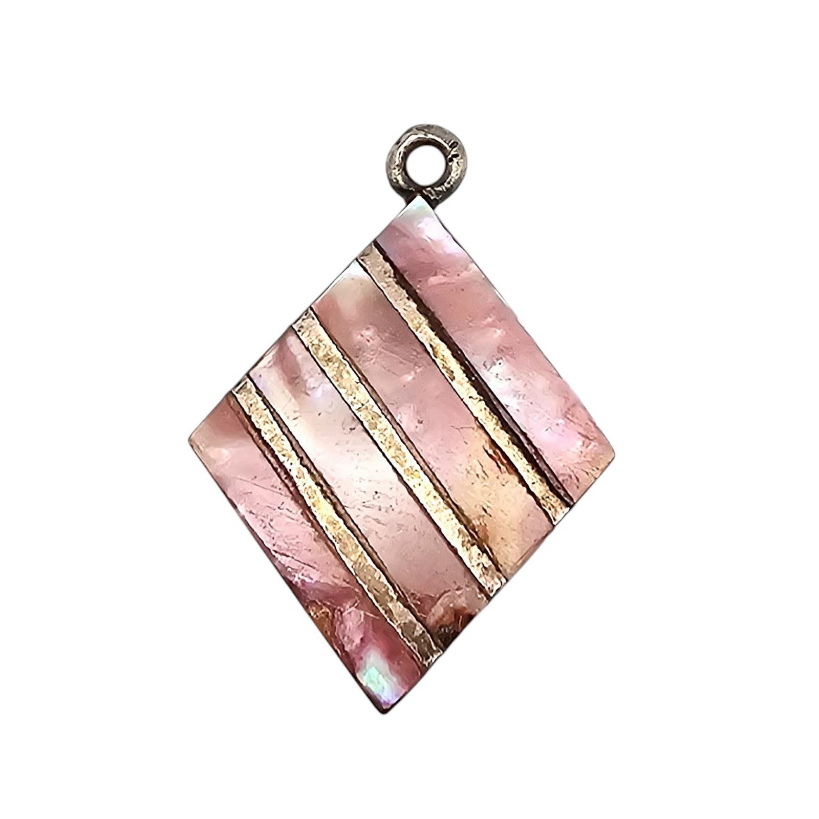 Southwestern Mother Of Pearl Sterling Silver Pendant 2.1 G (1 of 4)