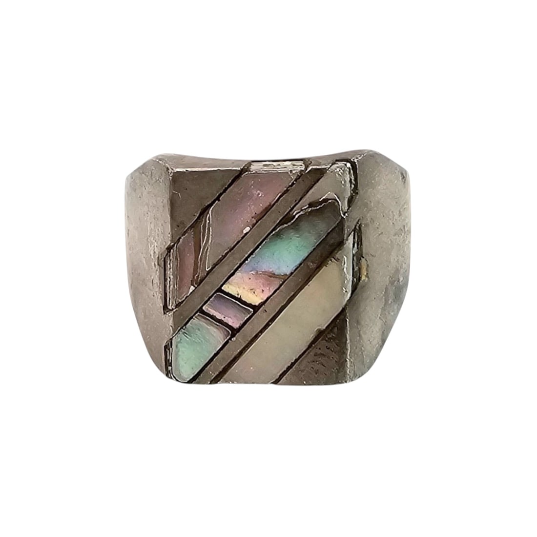 Mexico Abalone Sterling Silver Ring Size 9.25 7.1 G: Mexico Abalone Sterling Silver Ring Size 9.25 7.1 G