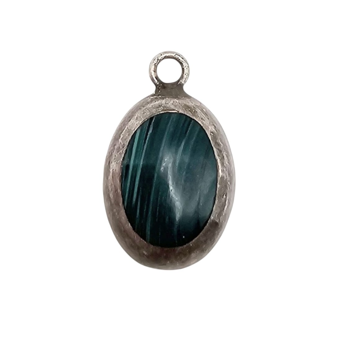 Mexico TP-101 Malachite Sterling Silver Pendant 0.9 G: Mexico TP-101 Malachite Sterling Silver Pendant 0.9 G