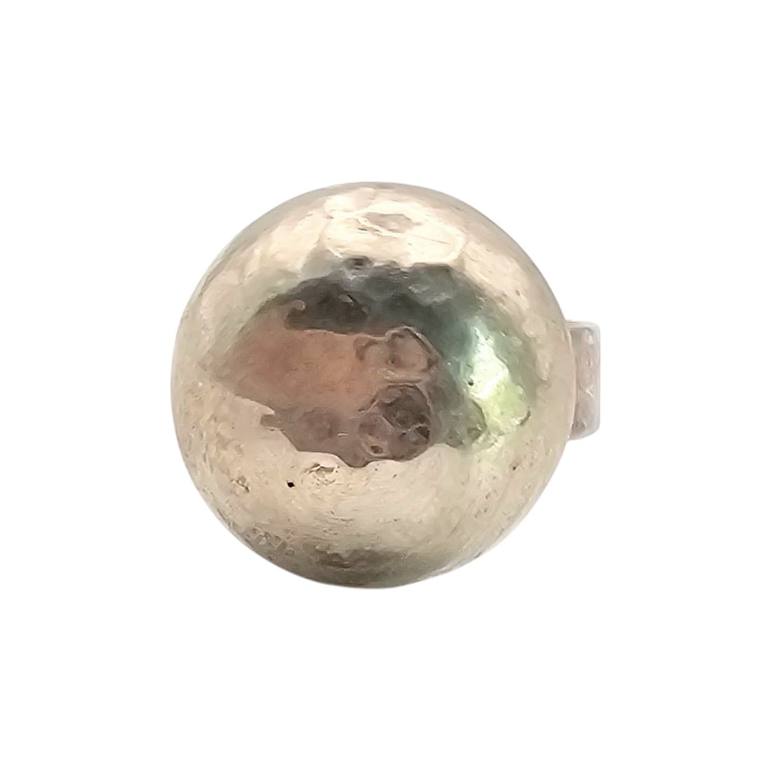 Mexico Sterling Silver Hammered Dome Adjustable Ring 8.5 G: Mexico Sterling Silver Hammered Dome Adjustable Ring Sz8.25 8.5 G