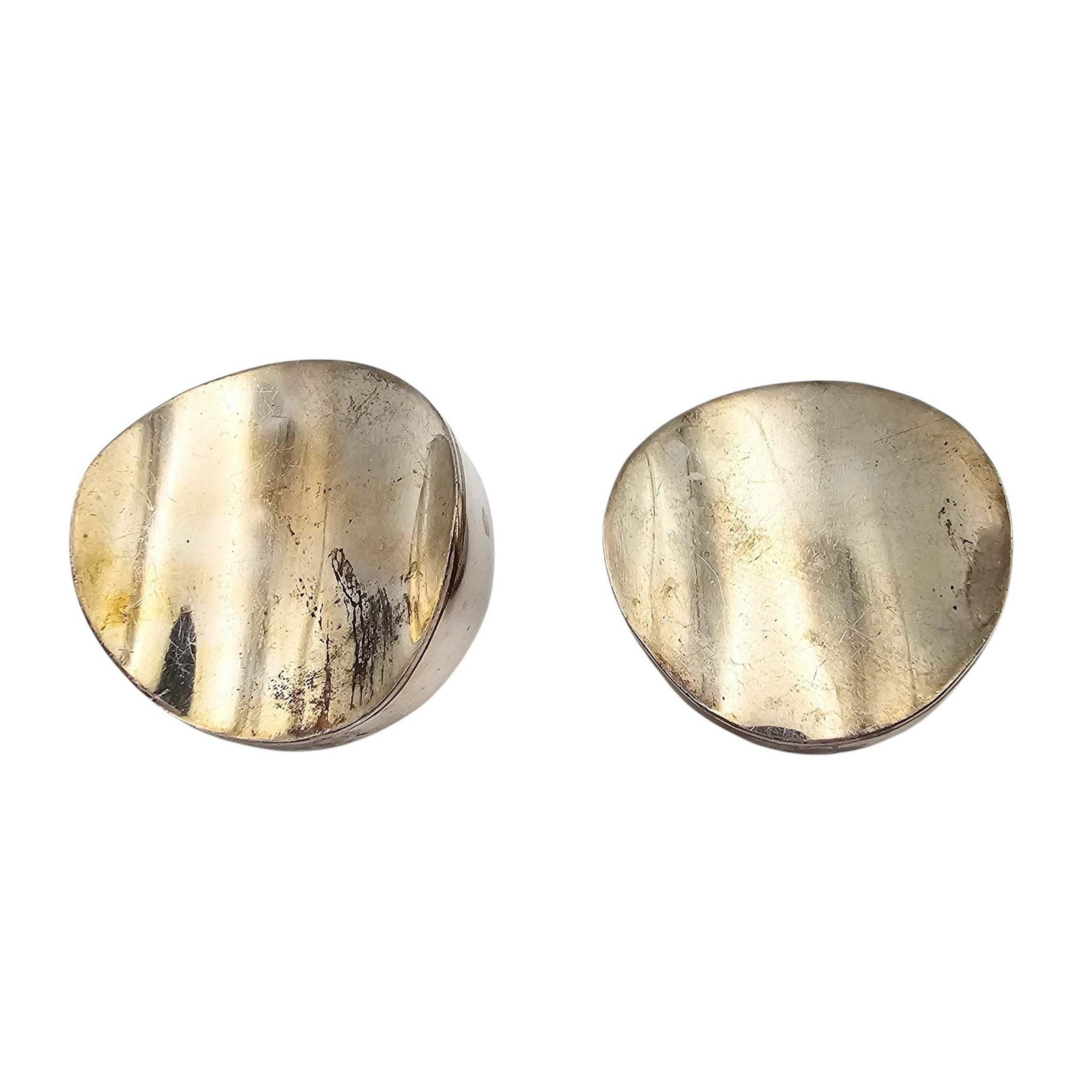 Mexico TM-268 Sterling Silver Hollow Form Earrings 22.6 G: Mexico TM-268 Sterling Silver Hollow Form Earrings 22.6 G