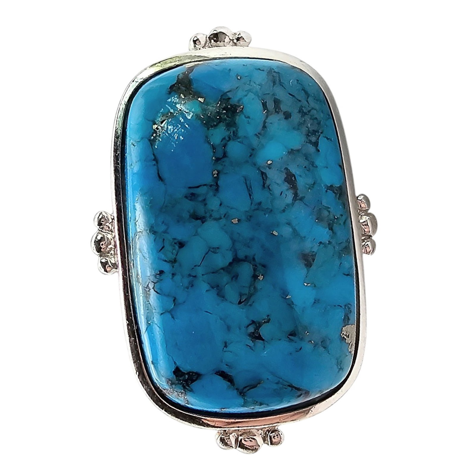 Turquoise Sterling Silver Ring Size 4.75 13.8 G: Turquoise Sterling Silver Ring Size 4.75 13.8 G