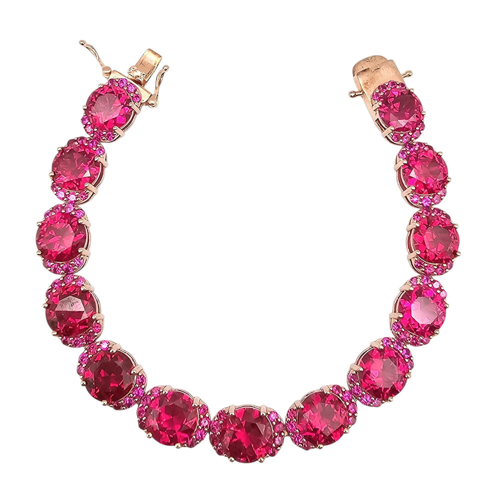 DK Ruby Gold Over Sterling Silver Bracelet 29.6 G: DK Ruby Gold Over Sterling Silver Bracelet 29.6 G