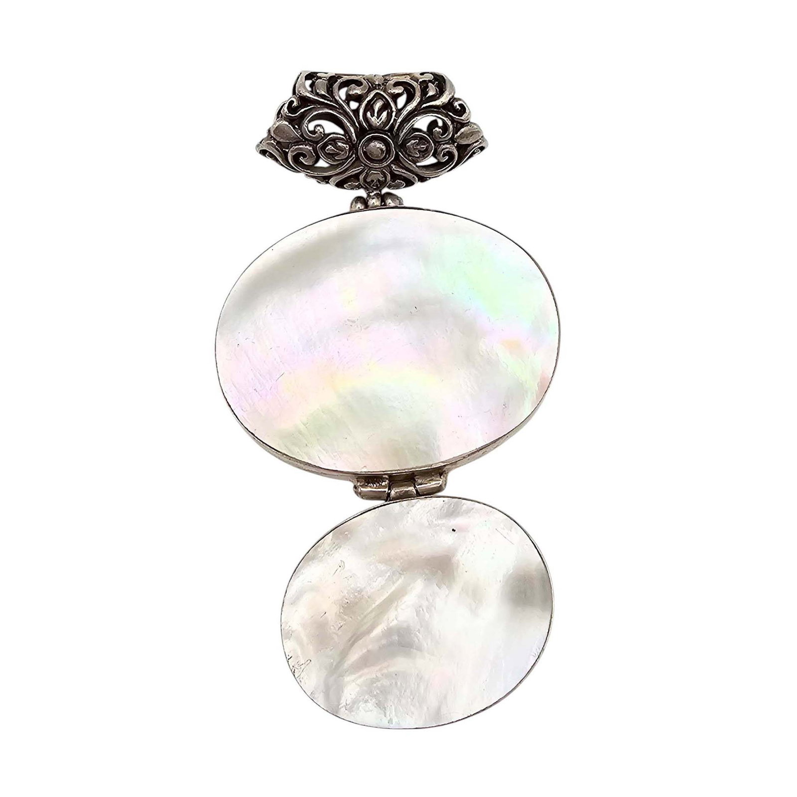 Mother Of Pearl Sterling Silver Pendant 11 G: Mother Of Pearl Sterling Silver Pendant 11 G