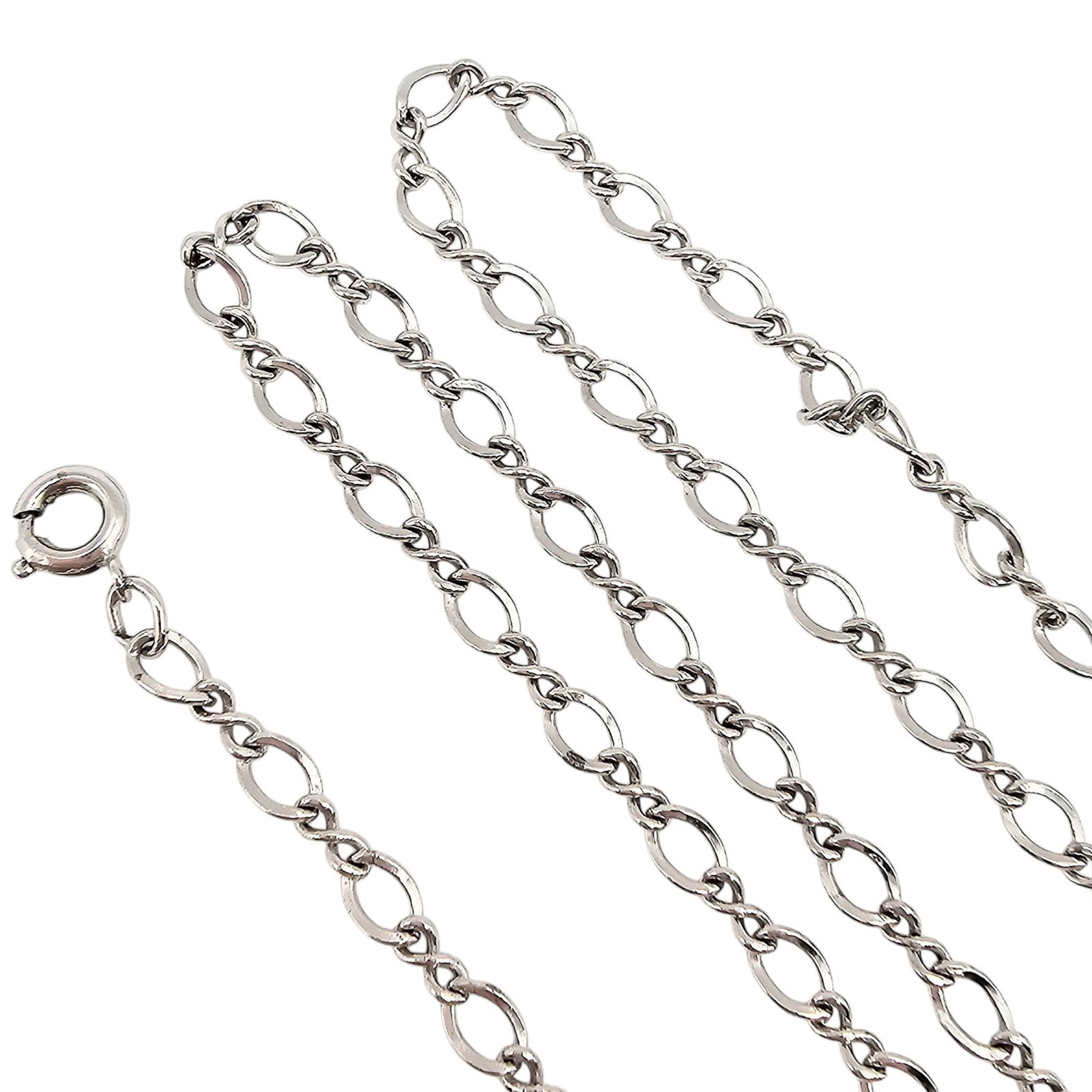 Sterling 12k White Gold Filled Necklace 6.2 G: Sterling 12k White Gold Filled Necklace 6.2 G, signed 'ATLAS 1/20 12k GF'