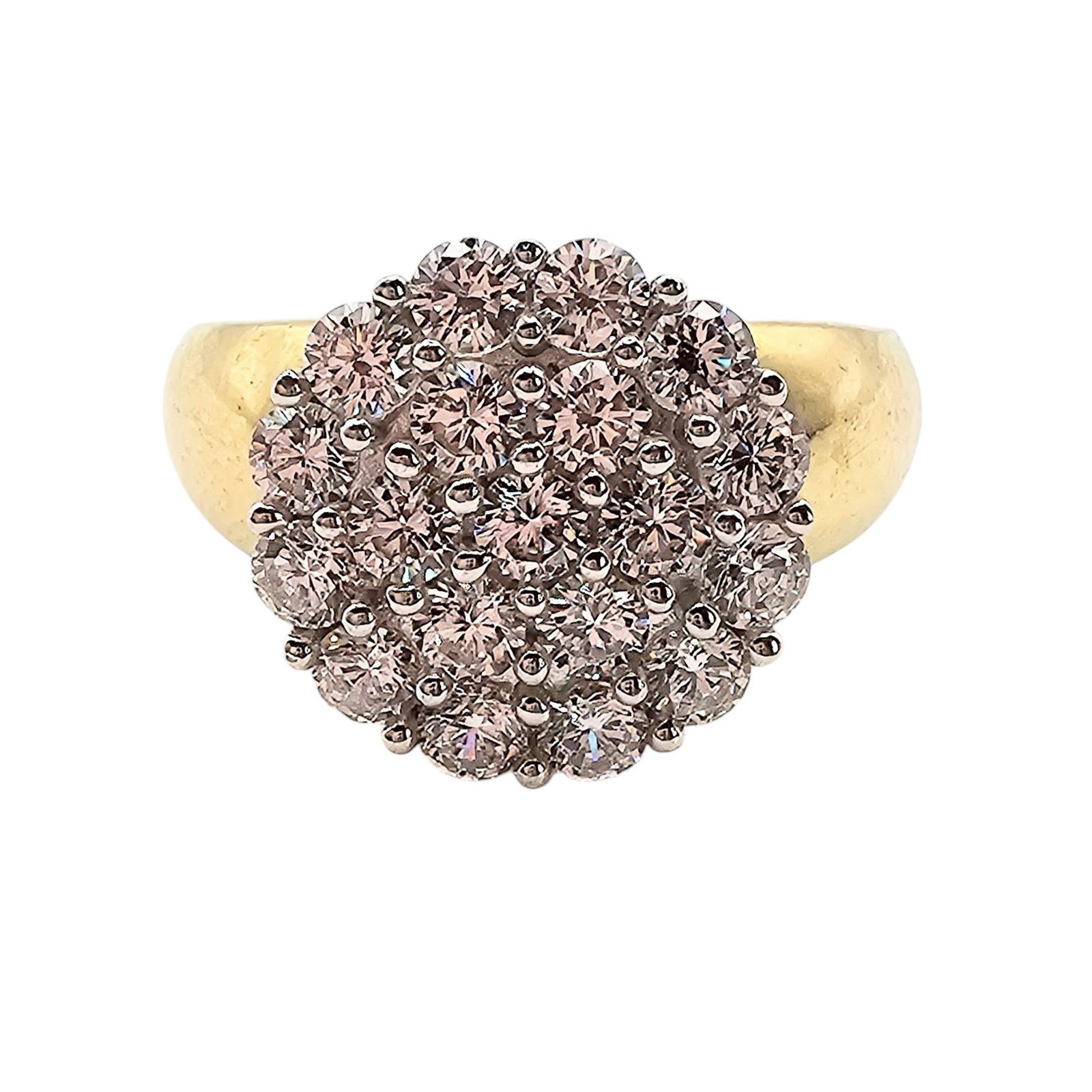 SJD Cubic Zirconia Gold Over Sterling Silver Ring Size 11 7.5 G: SJD Curbic Zirconia Gold Over Sterling Silver Ring Size 11 7.5 G