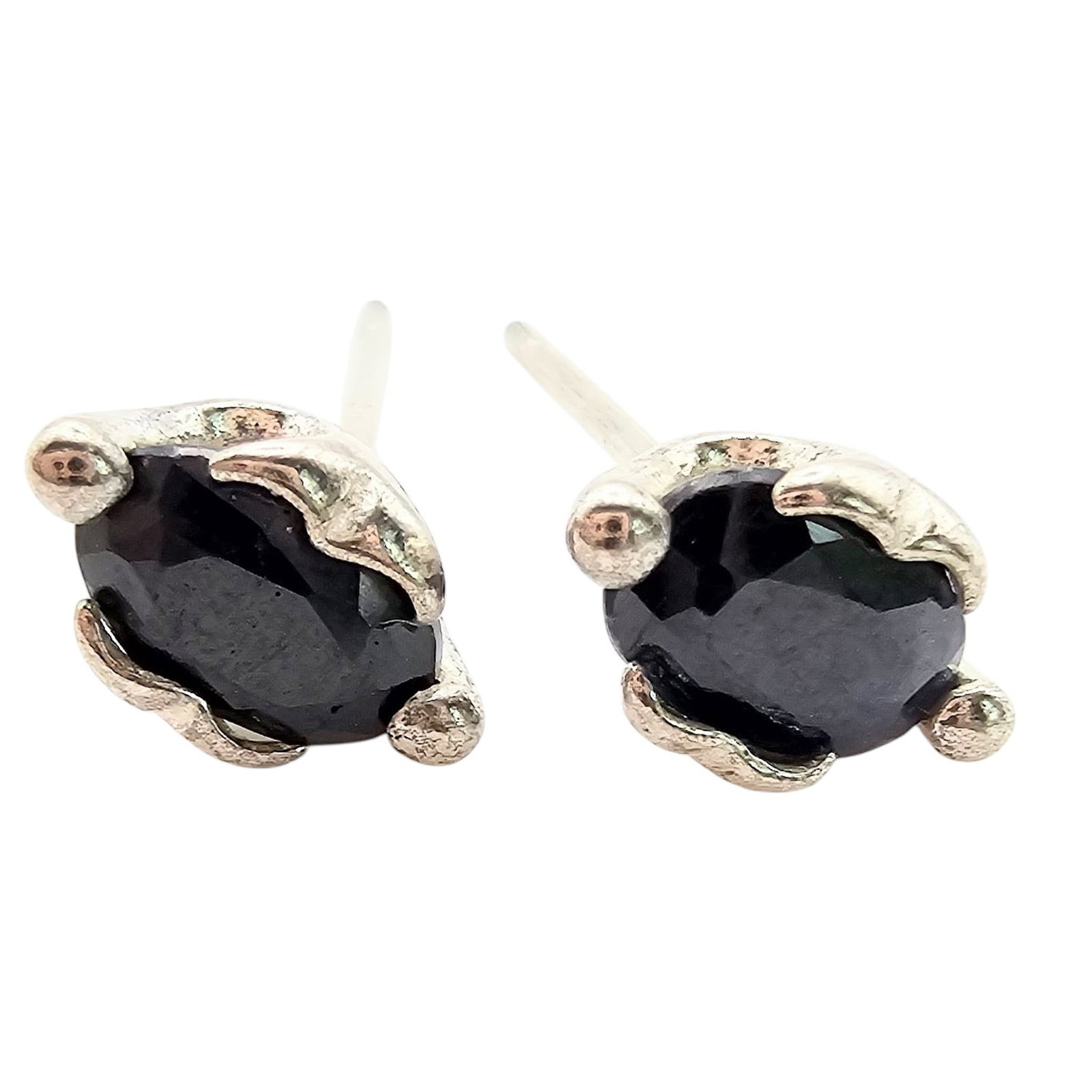NV Topaz Sterling Silver Earrings 1 G: NV Topaz Sterling Silver Earrings 1 G, No Backs
