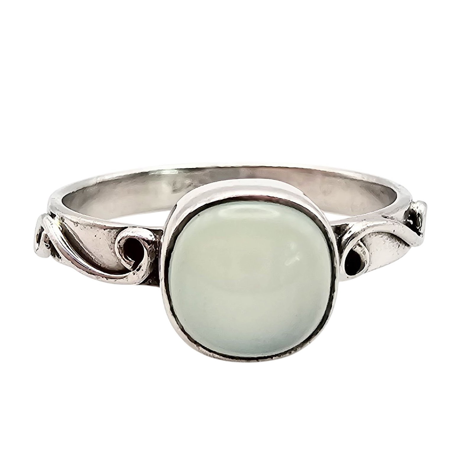 Angelite Sterling Silver Ring Size 7.75 2.4 G: Angelite Sterling Silver Ring Size 7.75 2.4 G