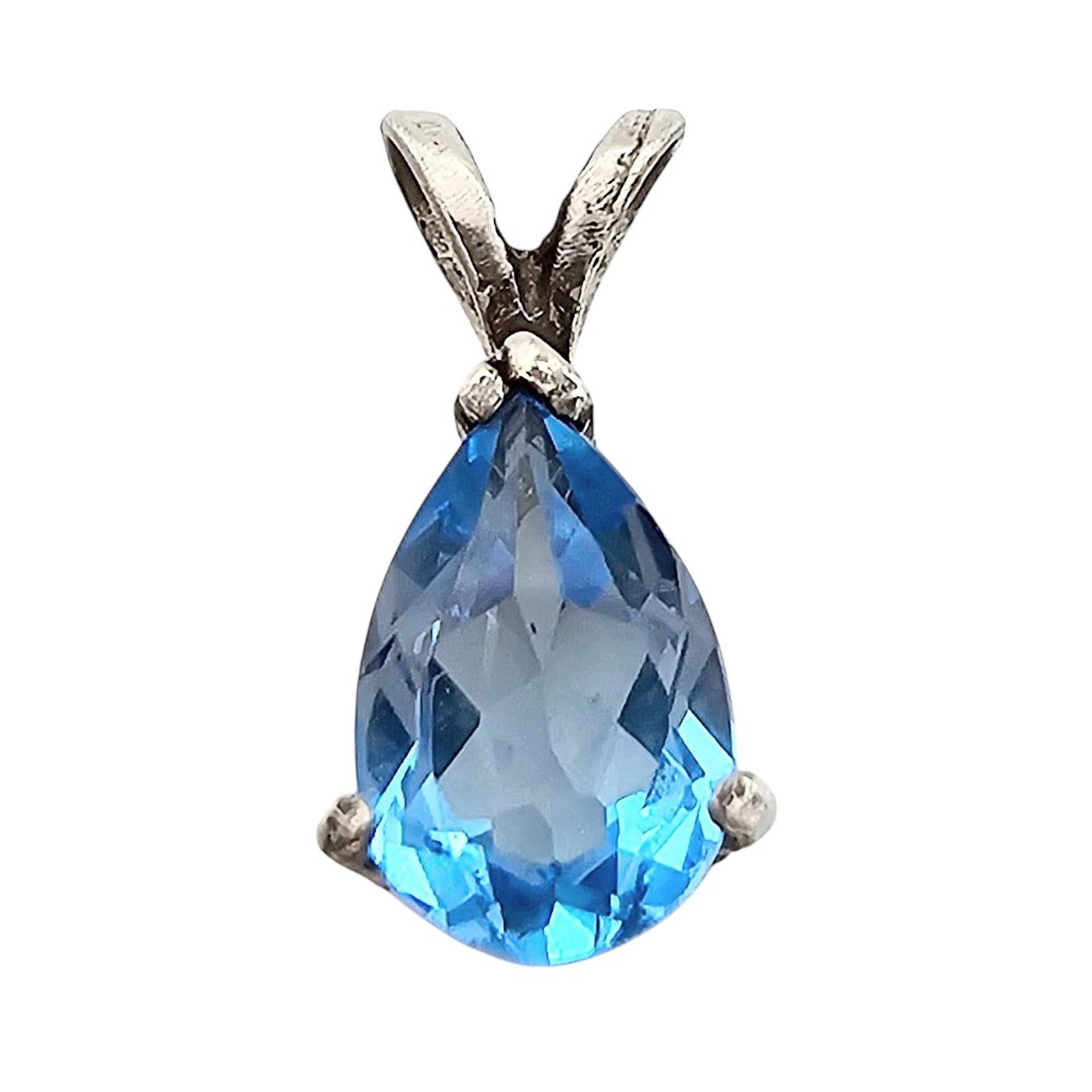 Topaz Sterling Silver Pendant 0.9 G: Topaz Sterling Silver Pendant 0.9 G