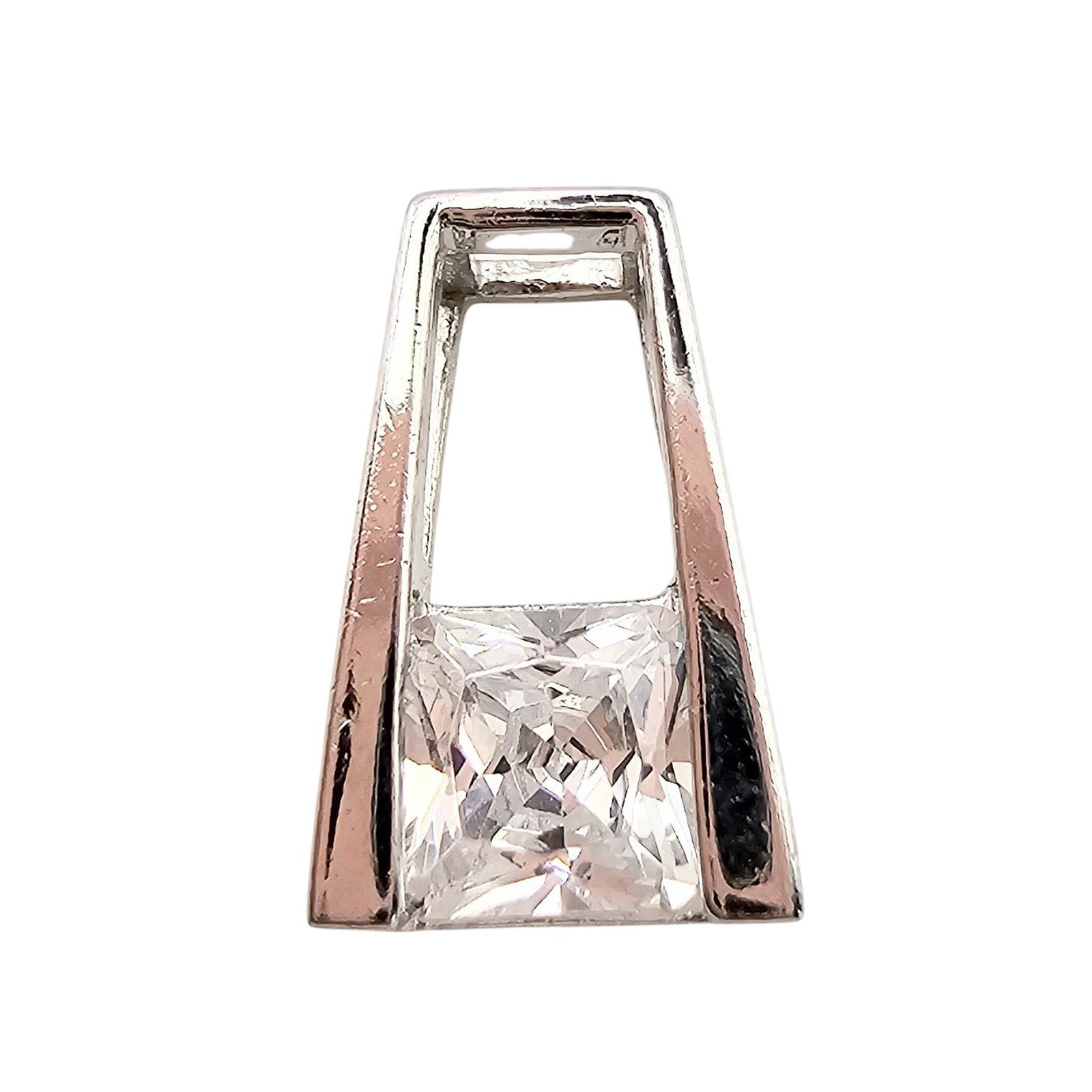 Ross Simons Cubic Zirconia Sterling Silver Pendant 1.1 G: Ross Simons Cubic Zirconia Sterling Silver Pendant 1.1 G