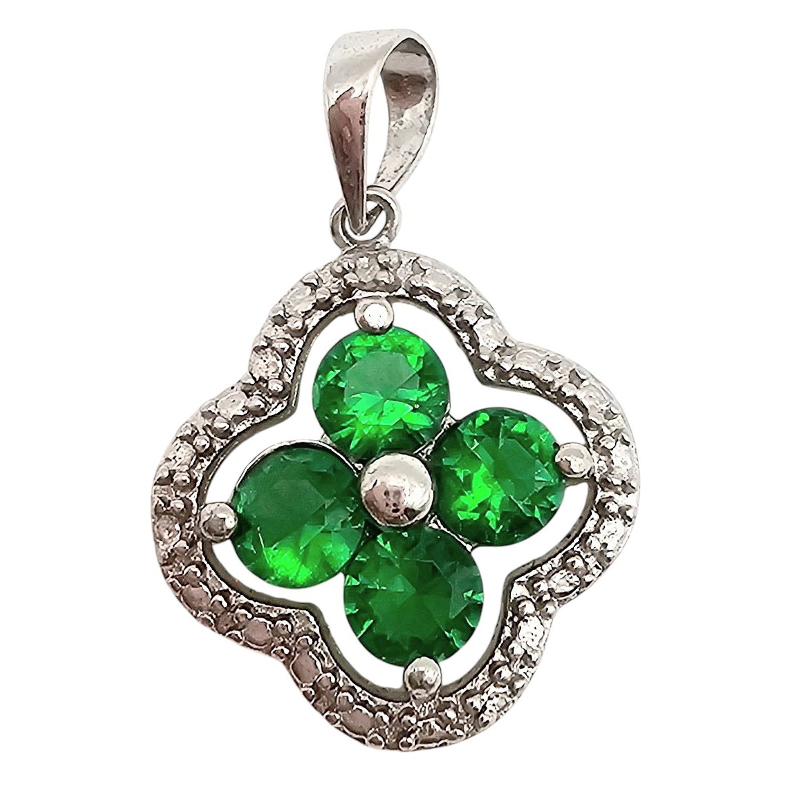 MD Rhinestone Sterling Silver Pendant 2 G (1 of 4)