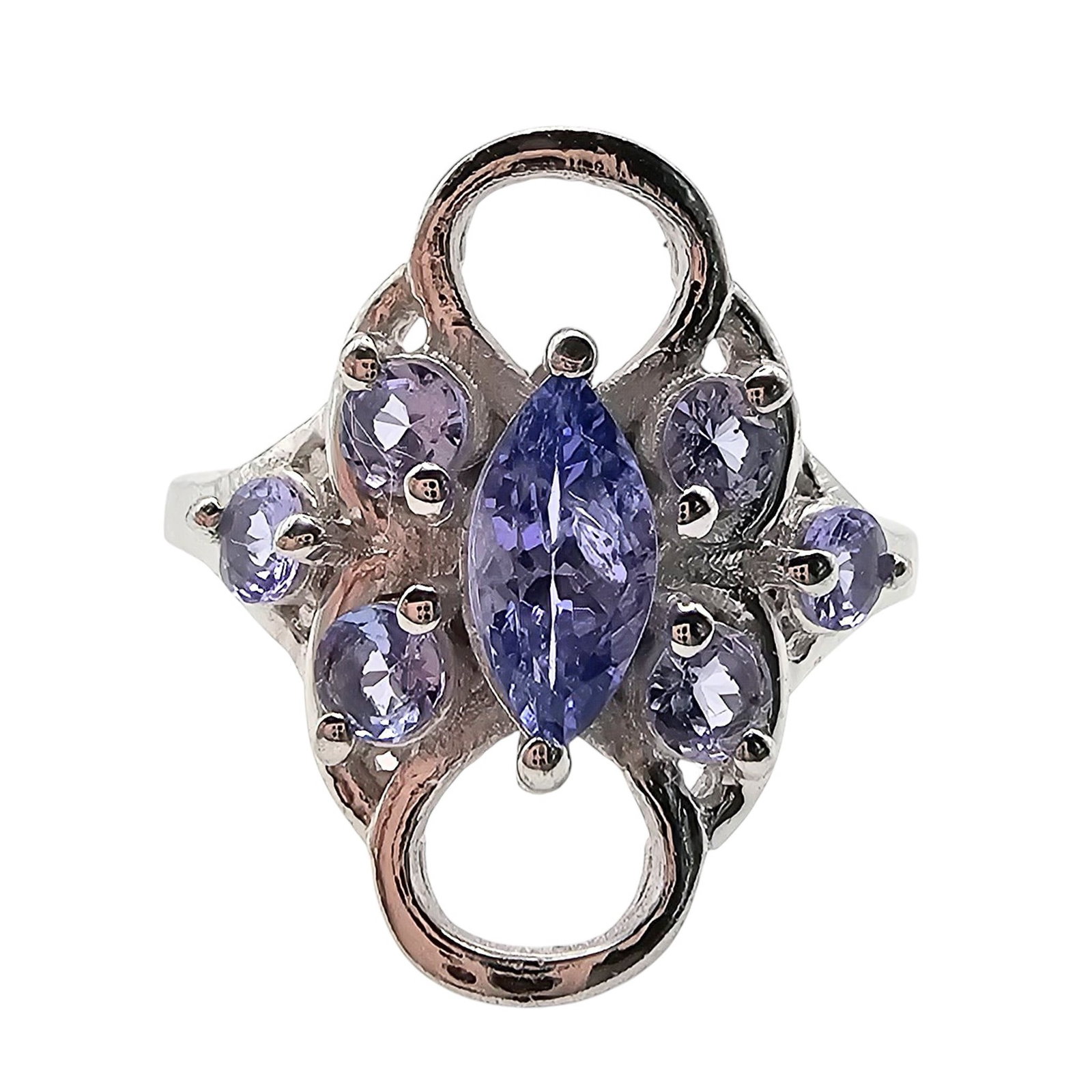 Orchid Iolite Sterling Silver Ring Size 6.5 3.2 G: Orchid Iolite Sterling Silver Ring Size 6.5 3.2 G