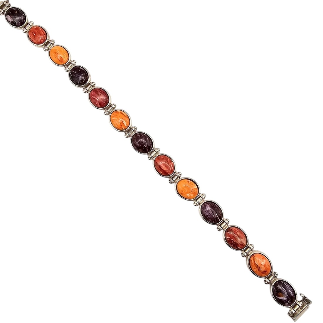 Topaz Spiny Oyster Sterling Silver Bracelet 28 G: Topaz Spiny Oyster Sterling Silver Bracelet 28 G