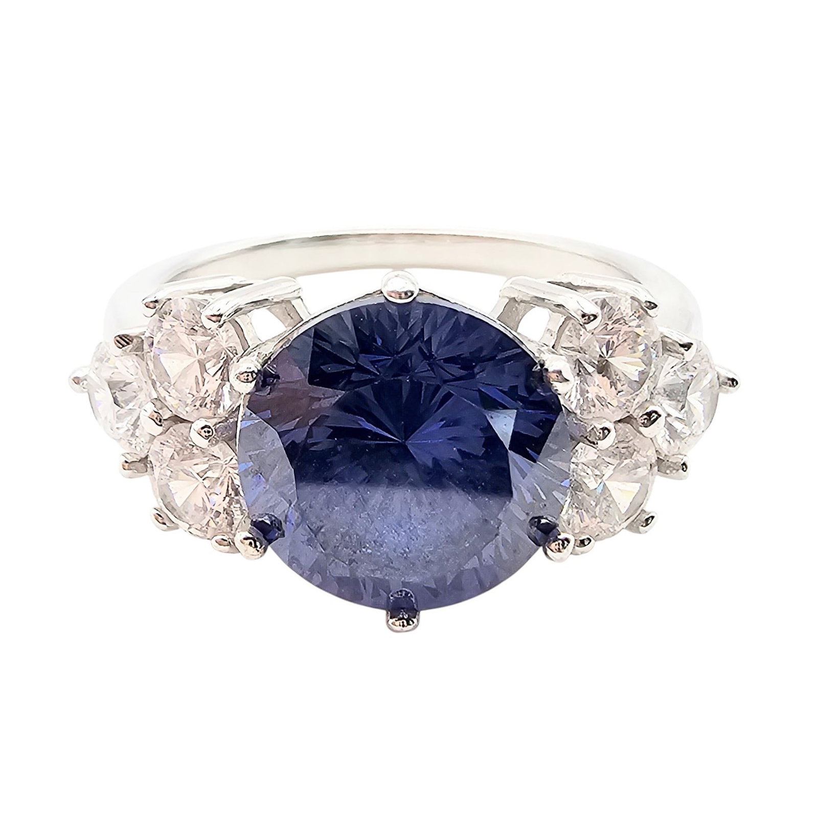 Prime Art & Jewel Cubic Zirconia Sterling Silver Ring Size 8.75 5.8 G: Prime Art & Jewel Cubic Zirconia Sterling Silver Ring Size 8.75 5.8 G, signed 'PAJ'