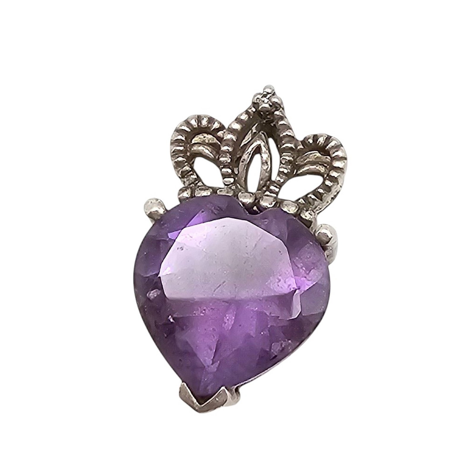 AV Amethyst Sterling Silver Pendant 2.5 G: AV Amethyst Sterling Silver Pendant 2.5 G