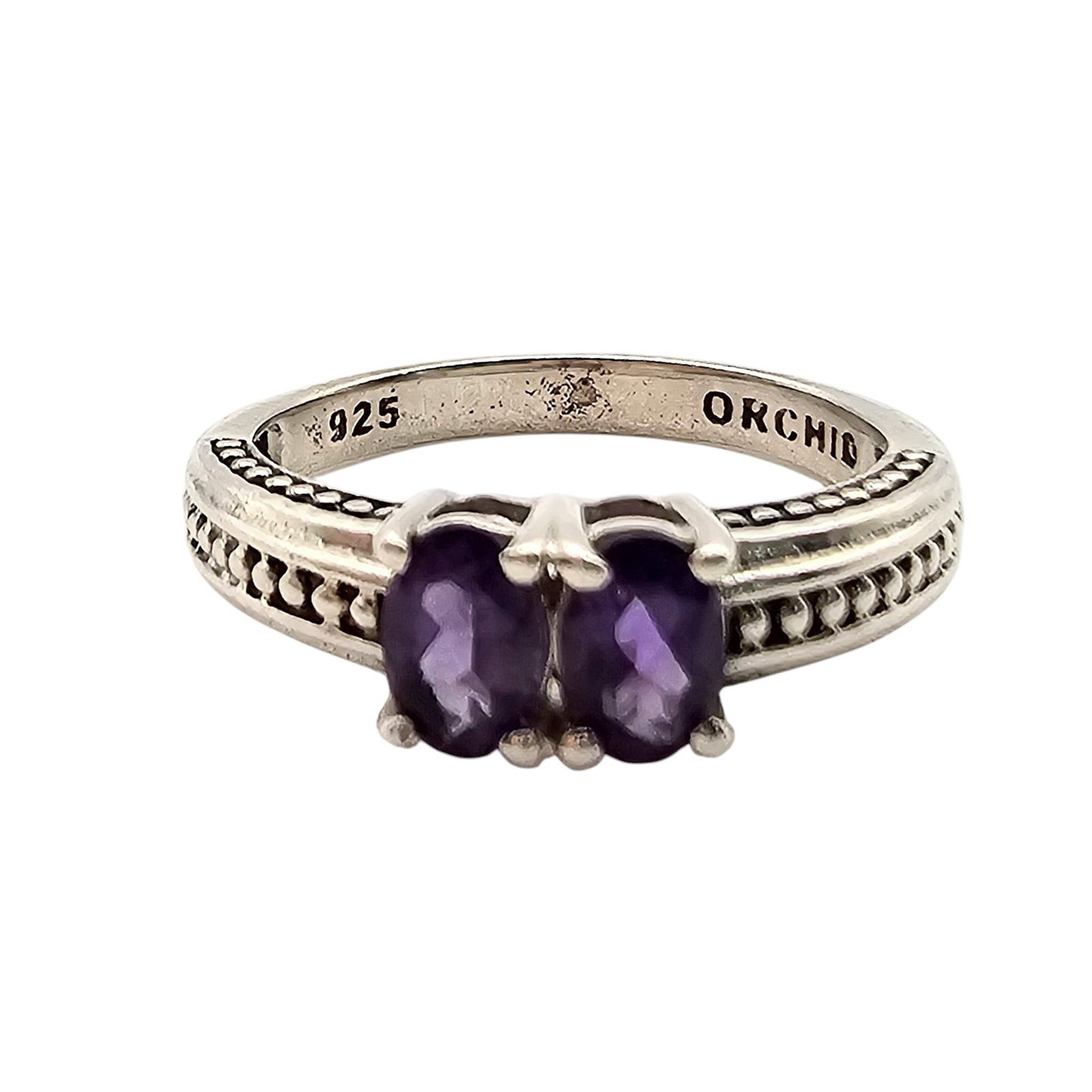 Orchid Amethyst Sterling Silver Ring Size 8.5 3.5 G: Orchid Amethyst Sterling Silver Ring Size 8.5 3.5 G