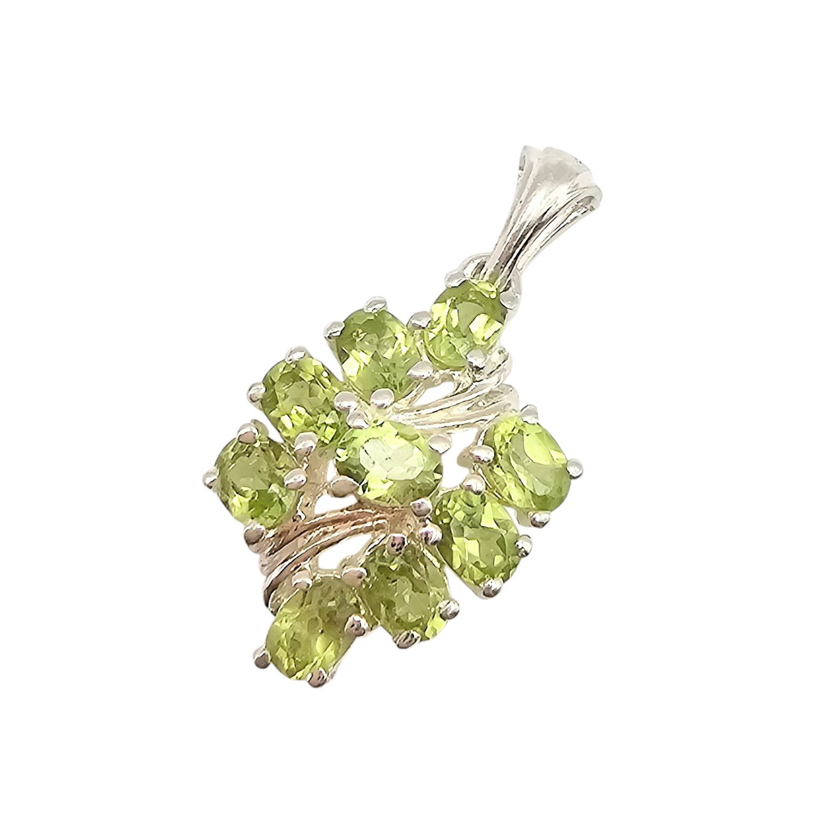 STS Peridot Sterling Silver Pendant 1.6 G (1 of 4)