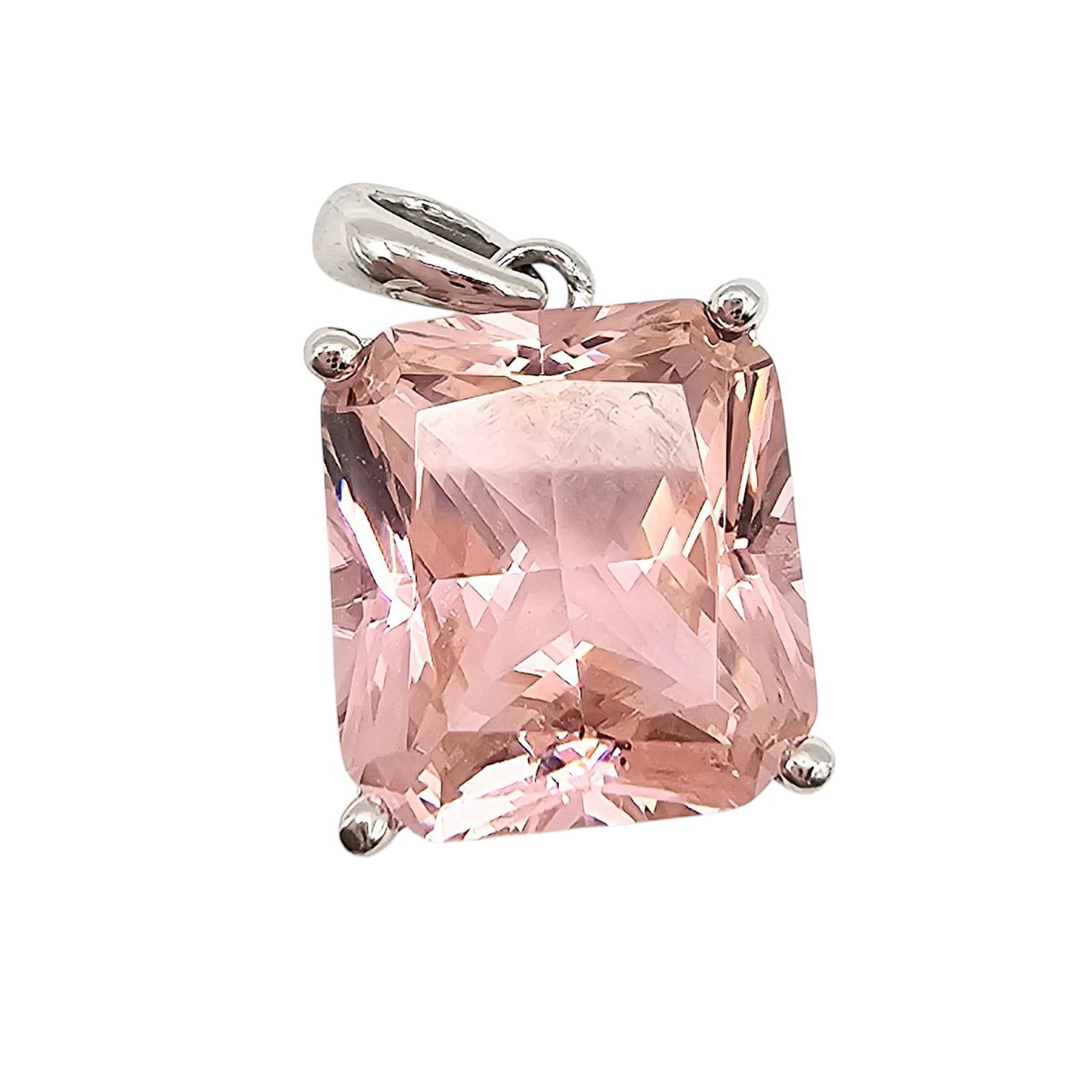 S Rhinestone Sterling Silver Pendant 4.2 G: S Rhinestone Sterling Silver Pendant 4.2 G