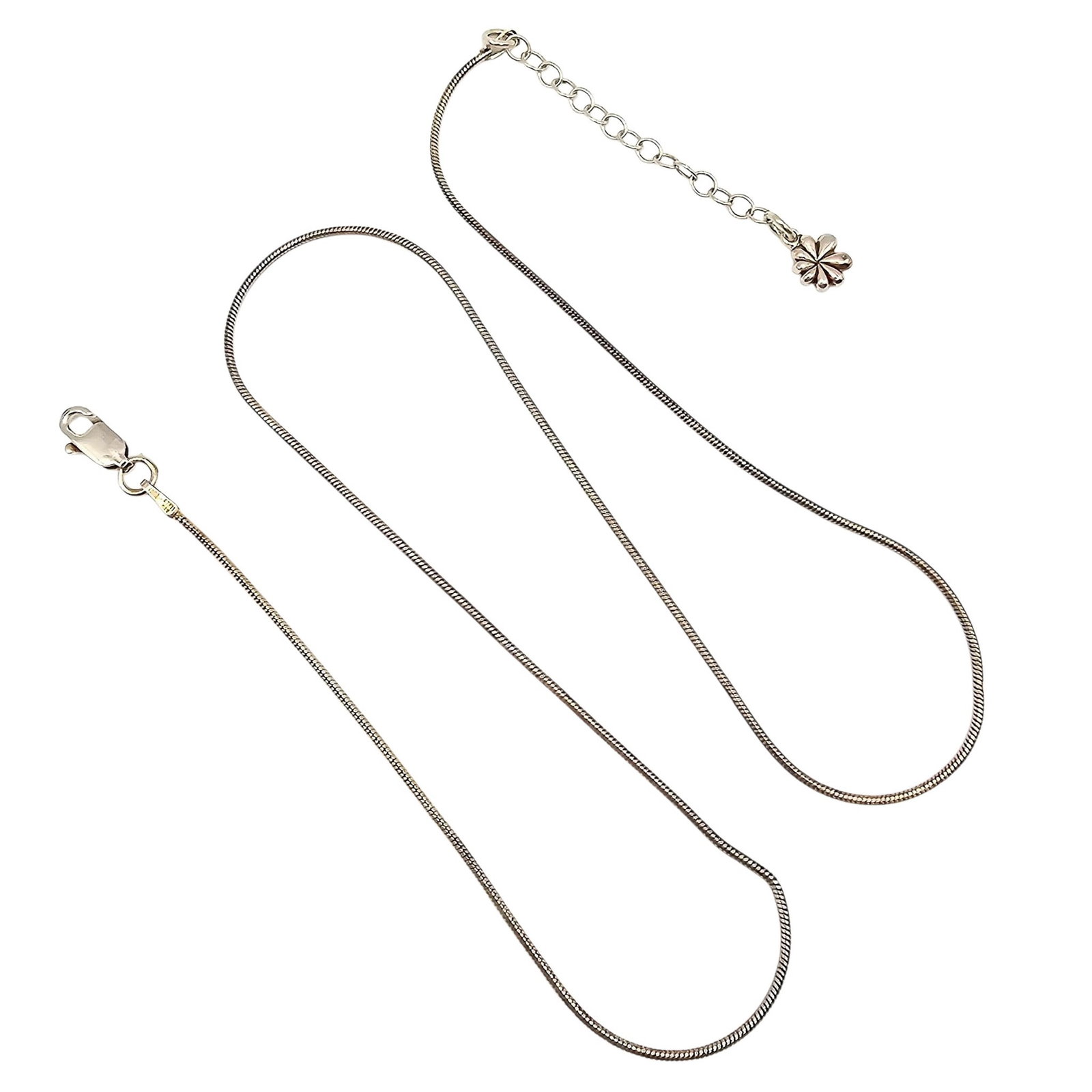 Sterling Silver Snake Chain Necklace 4.9 G: Sterling Silver Snake Chain Necklace 4.9 G