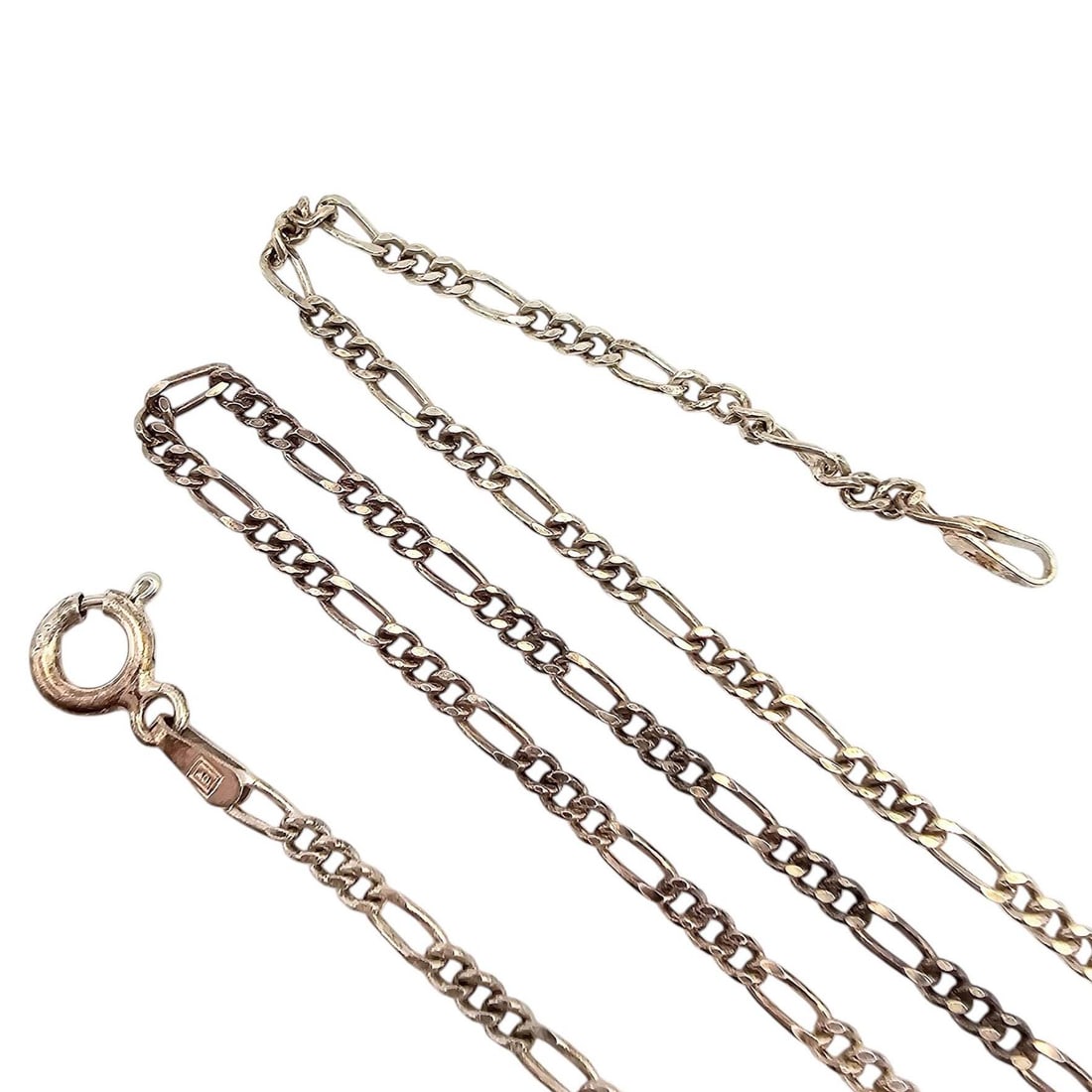 Sterling Silver Figaro Chain Necklace 4.6 G: Sterling Silver Figaro Chain Necklace 4.6 G