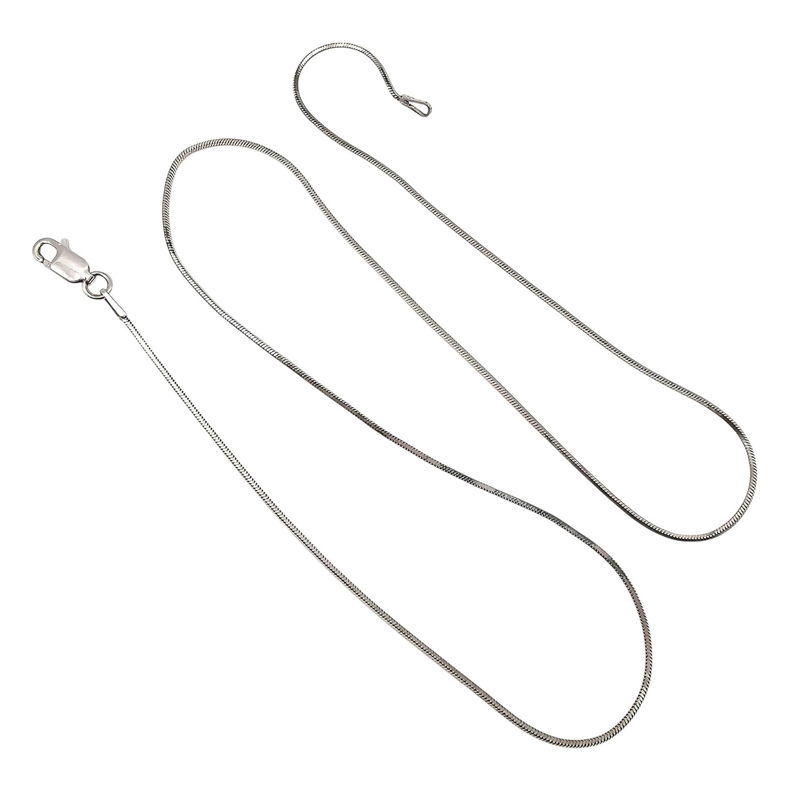 Sterling Silver Square Snake Chain Necklace 2.9 G: Sterling Silver Square Snake Chain Necklace 2.9 G