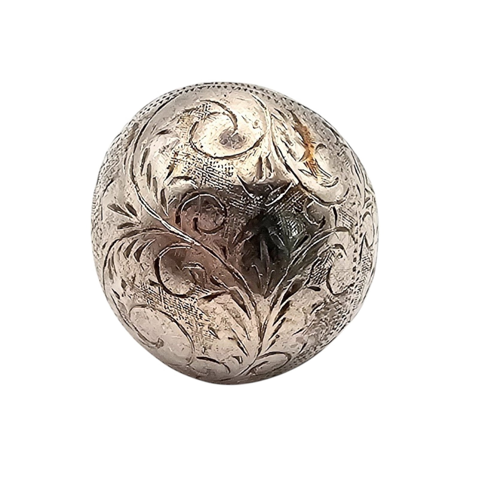 Sterling Silver Engraved Dome Ring Size 5 8.4 G: Sterling Silver Engraved Dome Ring Size 5 8.4 G
