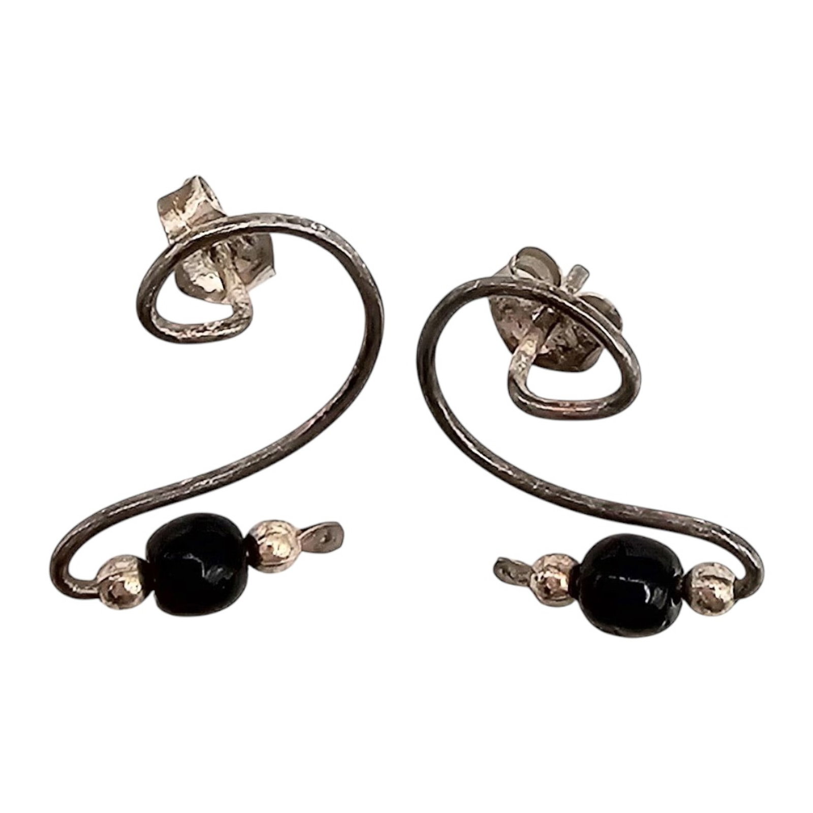 Bead Sterling Silver Earrings 0.8 G: Bead Sterling Silver Earrings 0.8 G