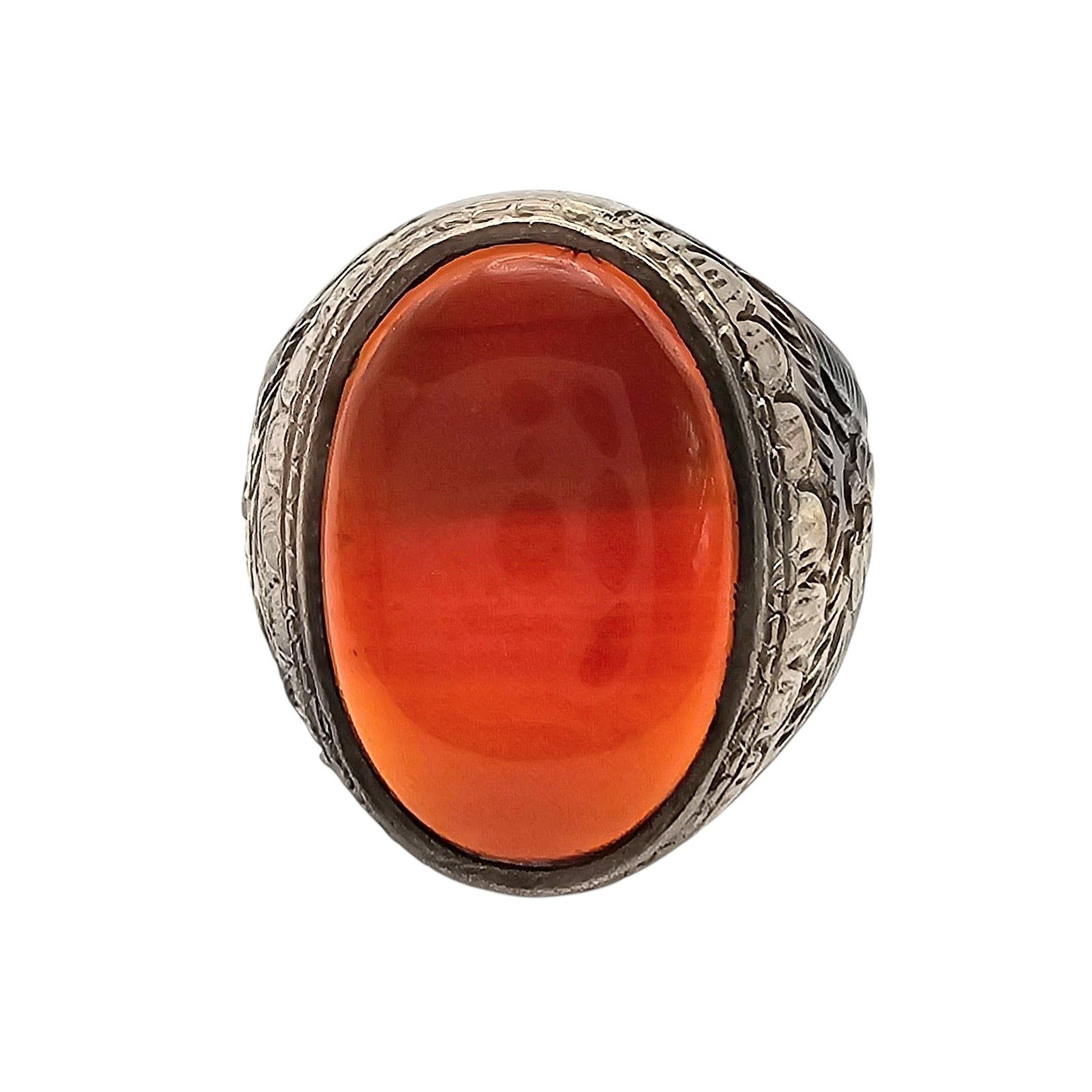 Carnelian Sterling Silver Ring Size 7.5 8.1 G (1 of 4)