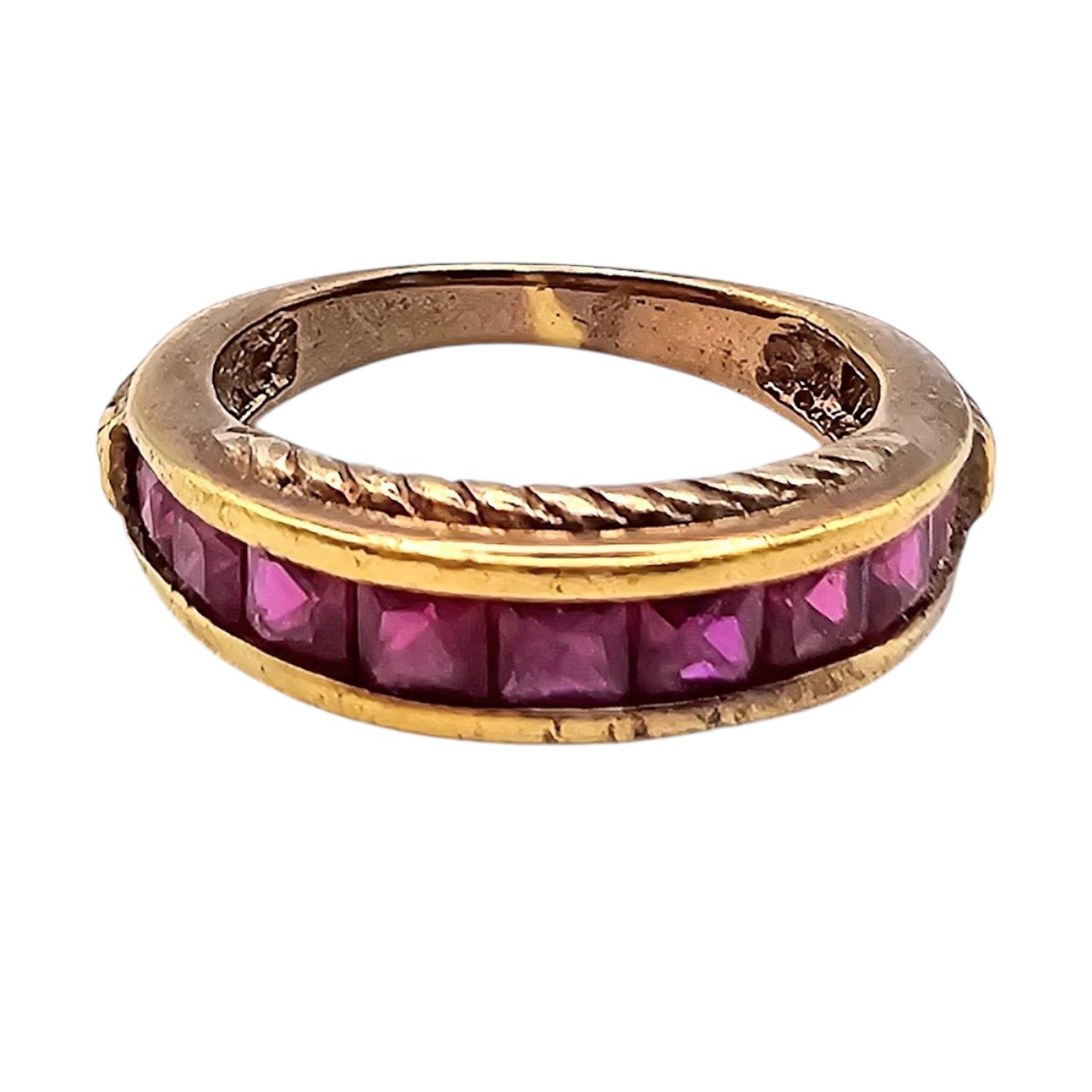 Ruby Gold Over Sterling Silver Ring Size 5.75 3.8 G (1 of 4)