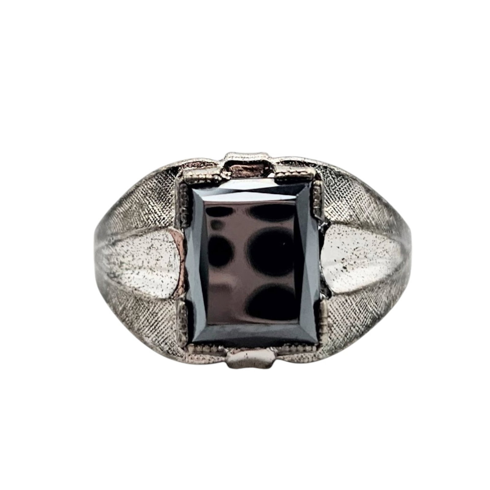 Hematite Sterling Silver Ring Size 9.25 5 G: Hematite Sterling Silver Ring Size 9.25 5 G