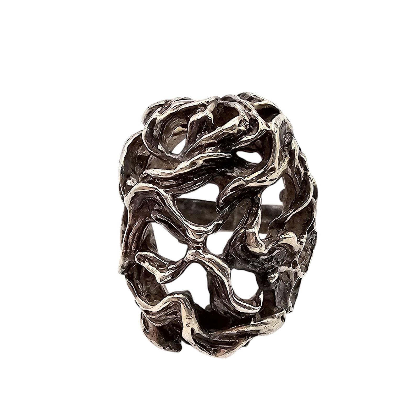 Sterling Silver Abstract Ring Size 6 13.2 G: Sterling Silver Abstract Ring Size 6 13.2 G