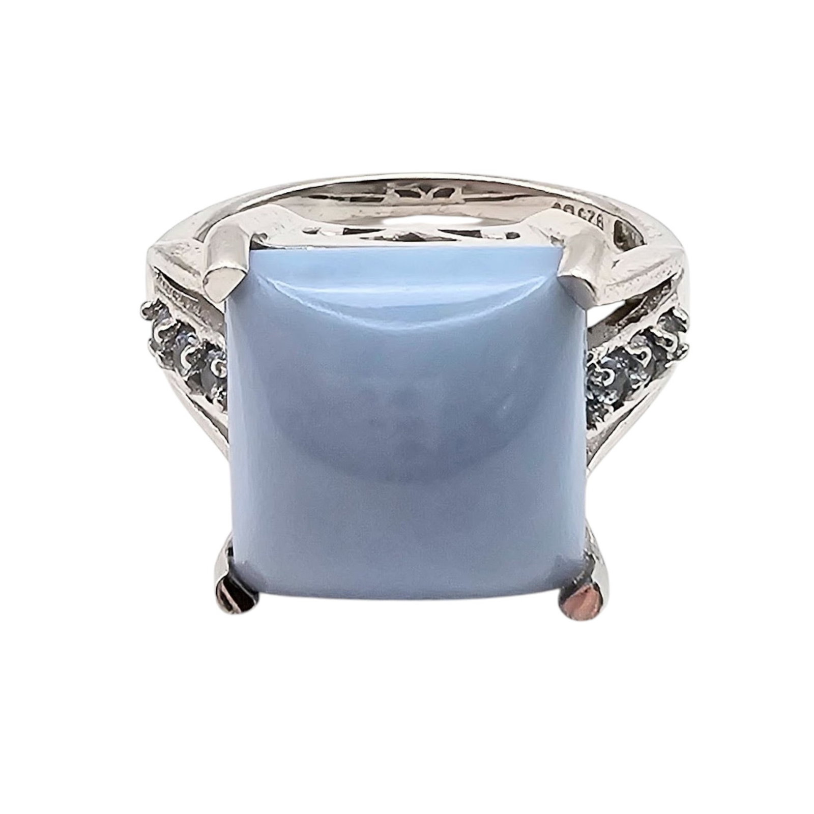 DJ Topaz Larimar Sterling Silver Ring Size 7.5 6 G: DJ Topaz Larimar Sterling Silver Ring Size 7.5 6 G