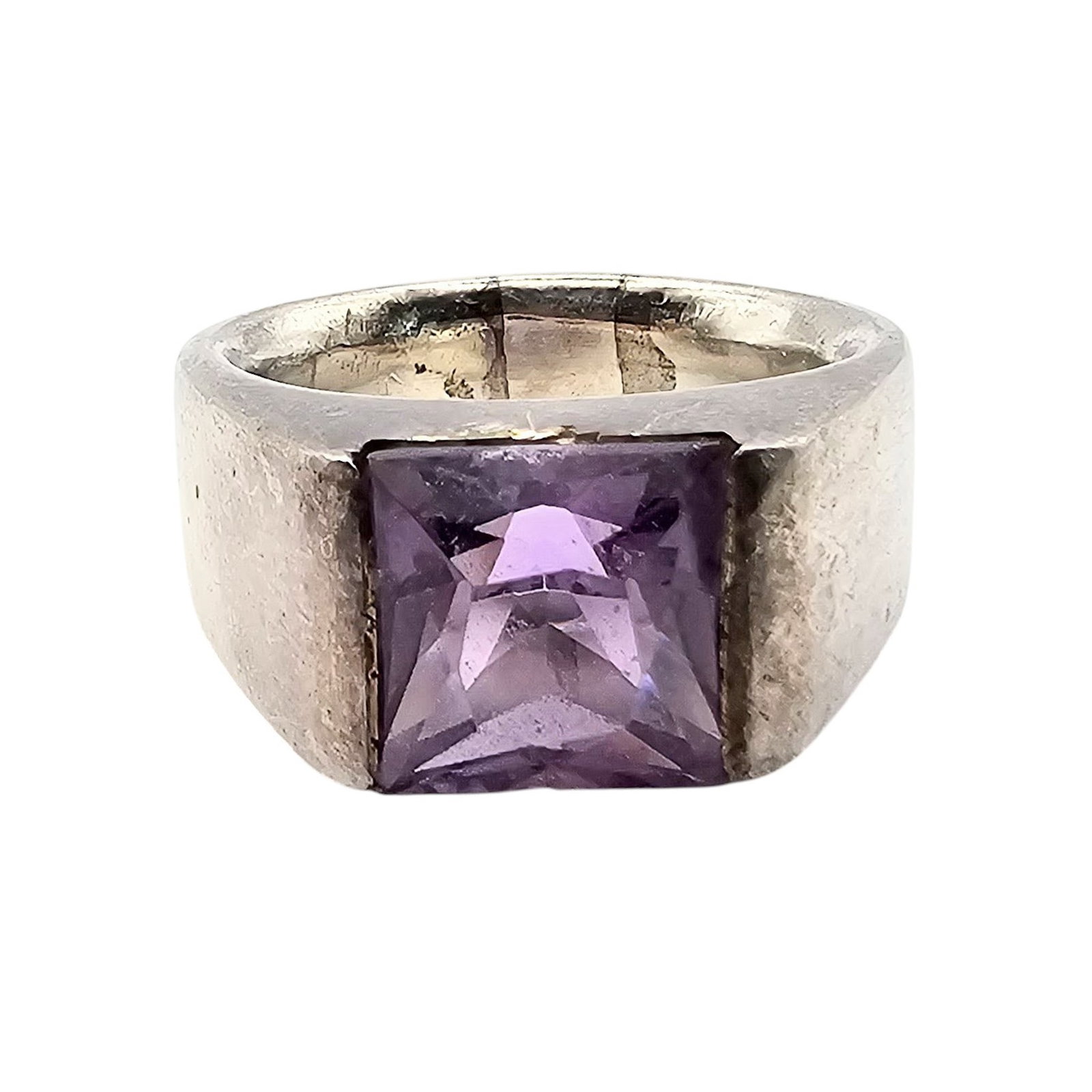 Amethyst Sterling Silver Ring Size 9.5 19.1 G: Amethyst Sterling Silver Ring Size 9.5 19.1 G