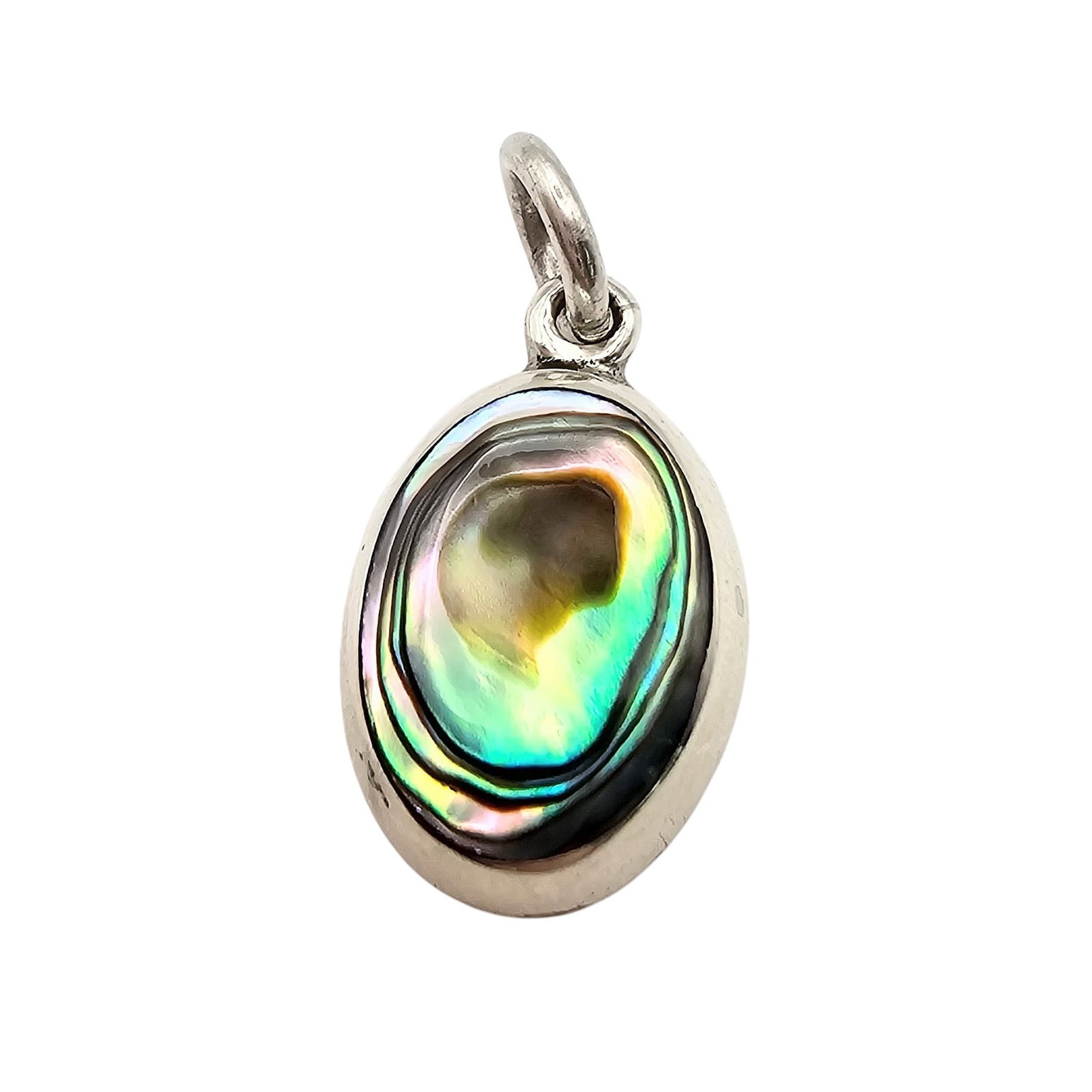 Abalone Sterling Silver Pendant 1.5 G: Abalone Sterling Silver Pendant 1.5 G