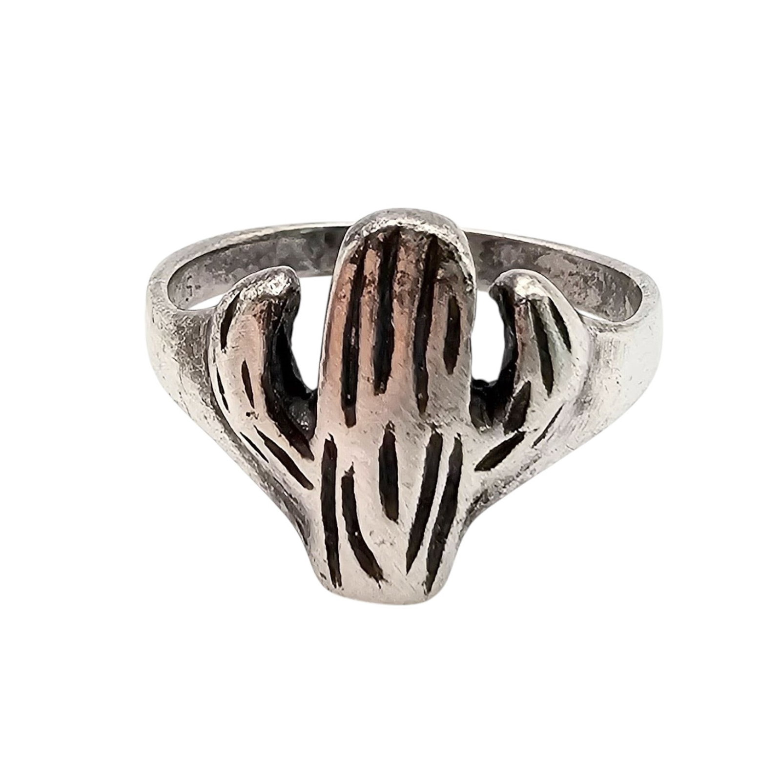 Sterling Silver Cactus Ring Size 6.5 2.7 G: Sterling Silver Cactus Ring Size 6.5 2.7 G