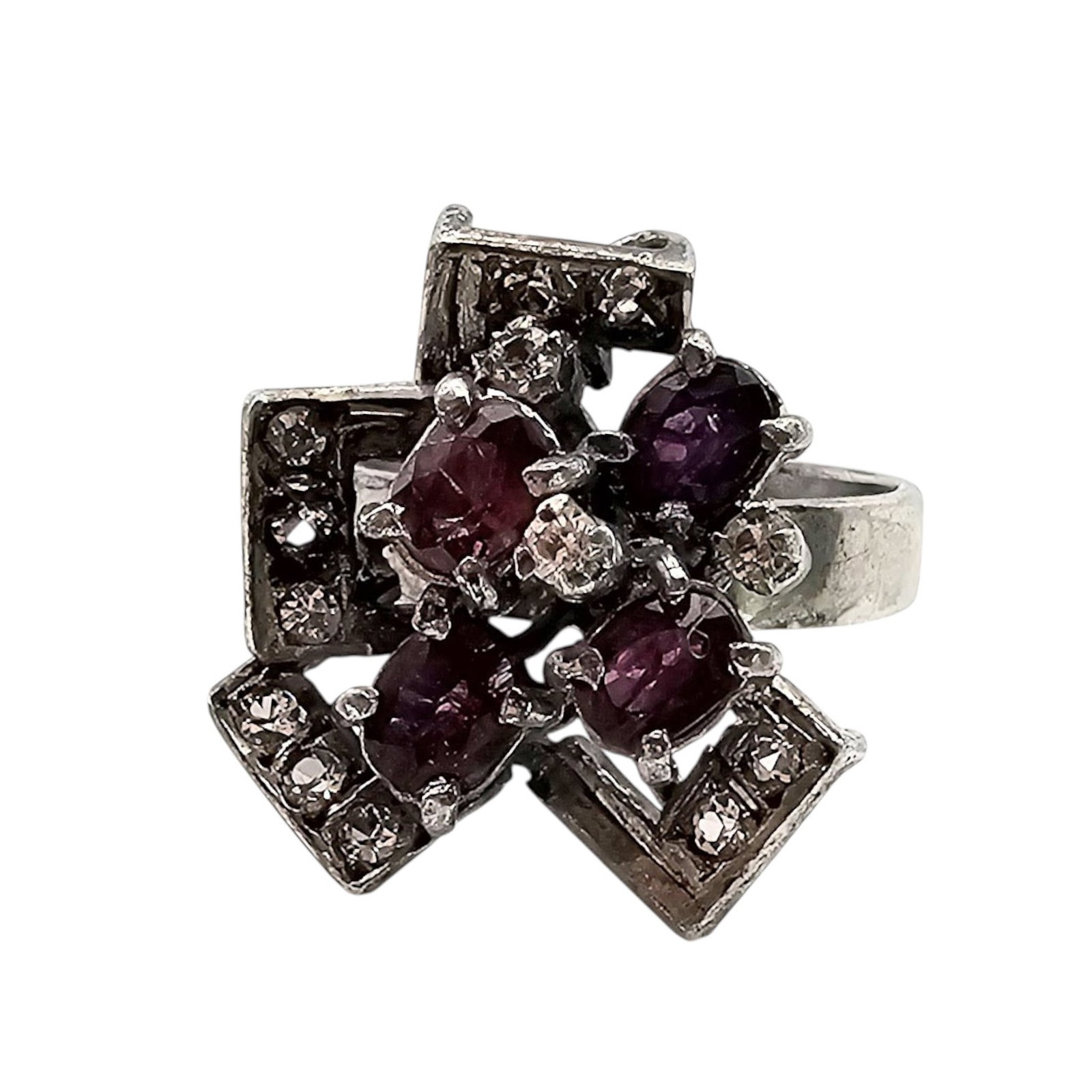 Ruby Tourmaline Sterling Silver Ring Size 4.5 4.4 G (1 of 4)