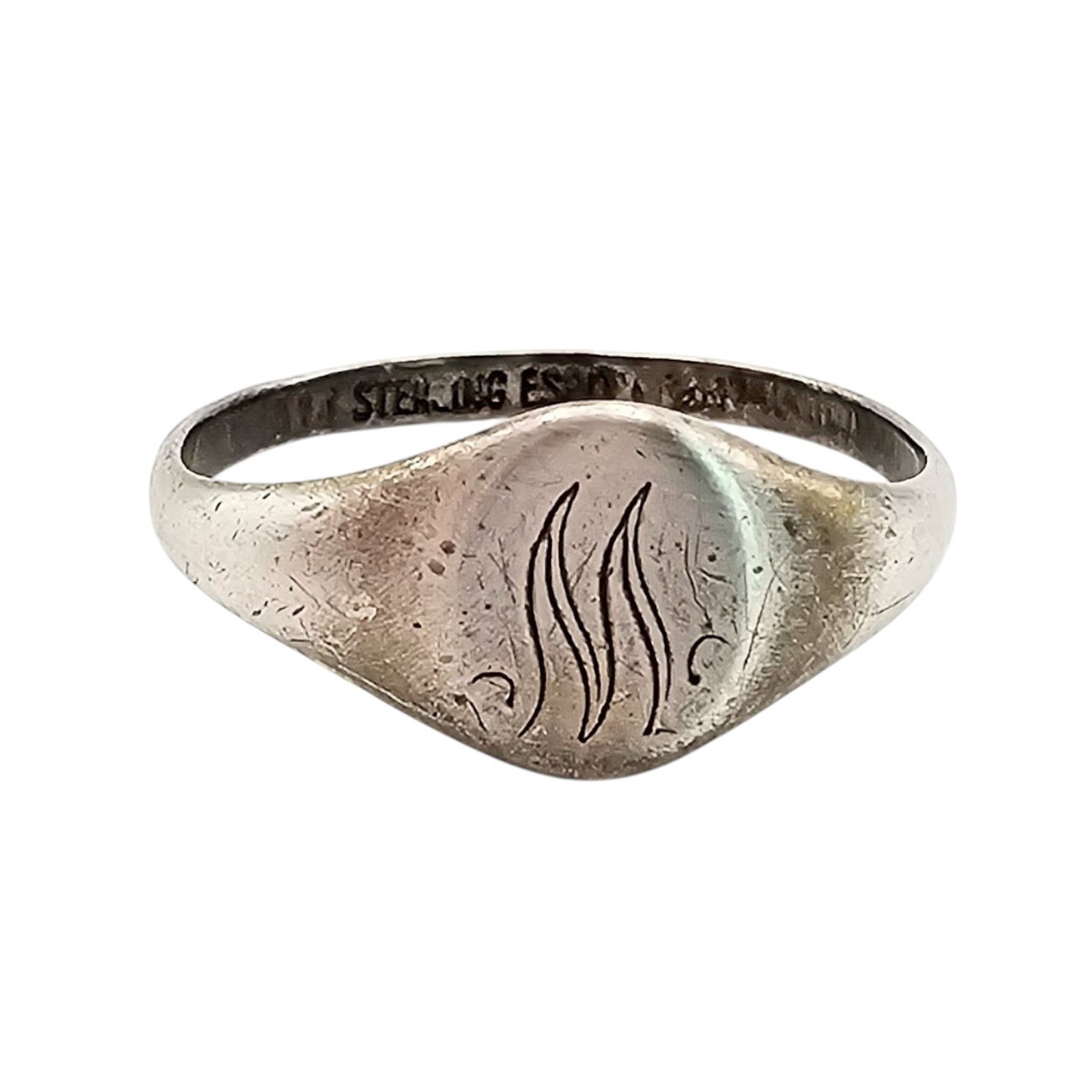 ESPO Sterling Silver Monogram Ring Size 5.5 1.2 G: ESPO Sterling Silver Monogram Ring Size 5.5 1.2 G