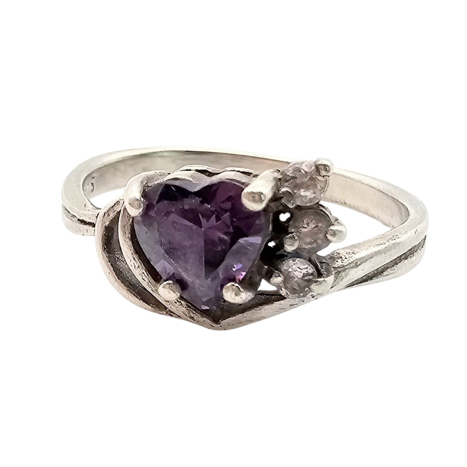 CW Amethyst Sterling Silver Ring Size 8.5 3.2 G: CW Amethyst Sterling Silver Ring Size 8.5 3.2 G