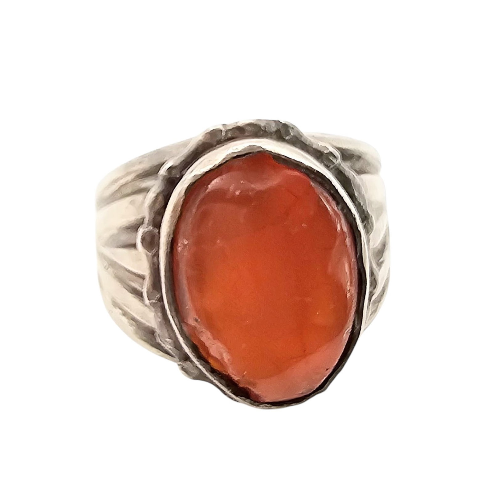 Carnelian Sterling Silver Ring Size 10.5 10 G (1 of 4)