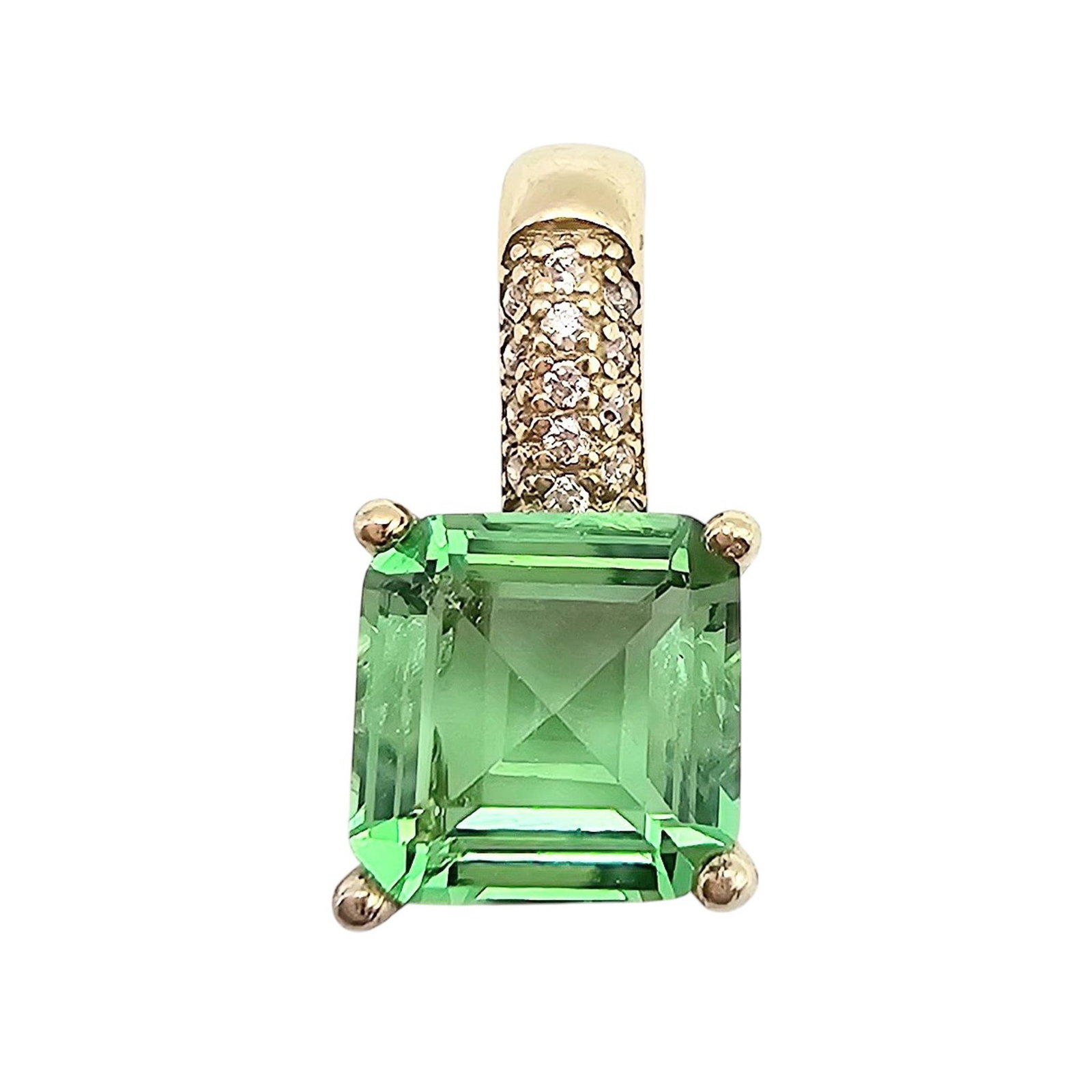 Rhinestone Sterling Silver Pendant 1.4 G: Rhinestone Sterling Silver Pendant 1.4 G
