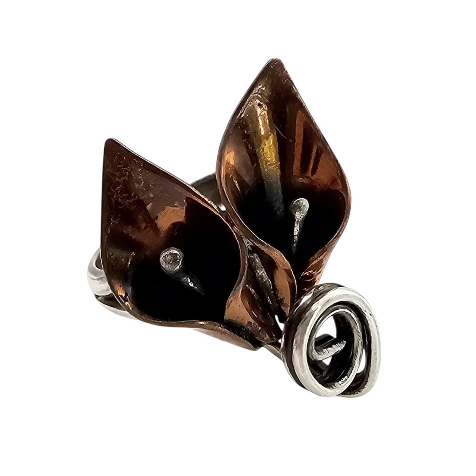 NYE Sterling Silver Calla Lily Flower Ring Size 6 4 G: NYE Sterling Silver Calla Lily Flower Ring Size 6 4 G