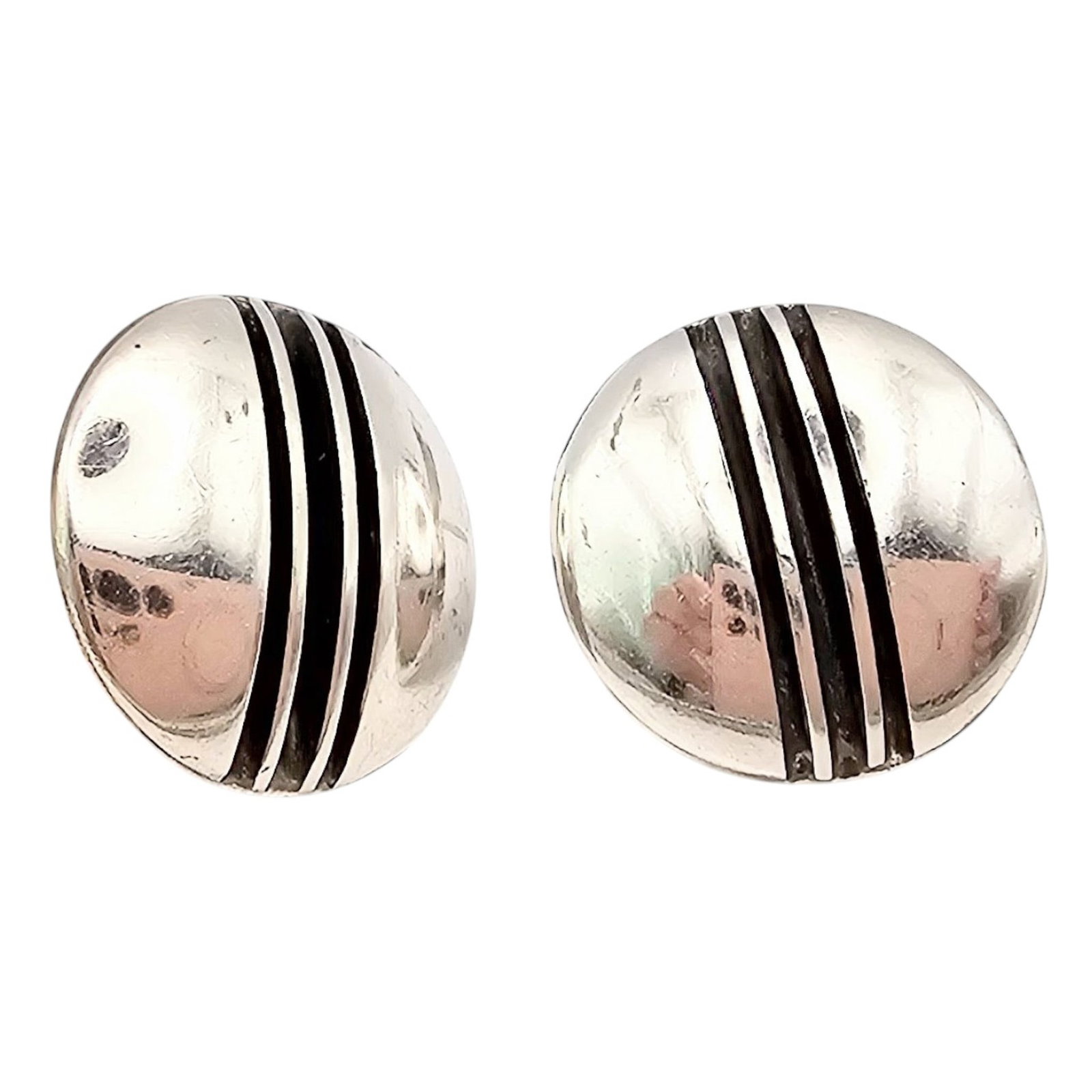 Y Sterling Silver Modernist Earrings 5.1 G: Y Sterling Silver Modernist Earrings 5.1 G As is No Backs