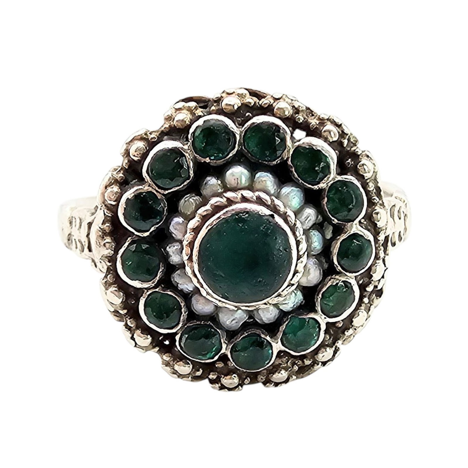Rhinestone Sterling Silver Ring Size 6.25. 9 G: Rhinestone Sterling Silver Ring Size 6.25. 9 G