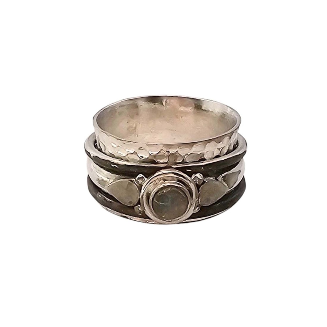 Moonstone Sterling Silver Ring Size 9.25 10.9 G: Moonstone Sterling Silver Ring Size 9.25 10.9 G